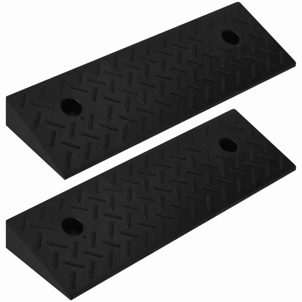 vidaXL Najazdy krawężnikowe, 2 szt., 50 x 17,5 x 5 cm, gumowe
