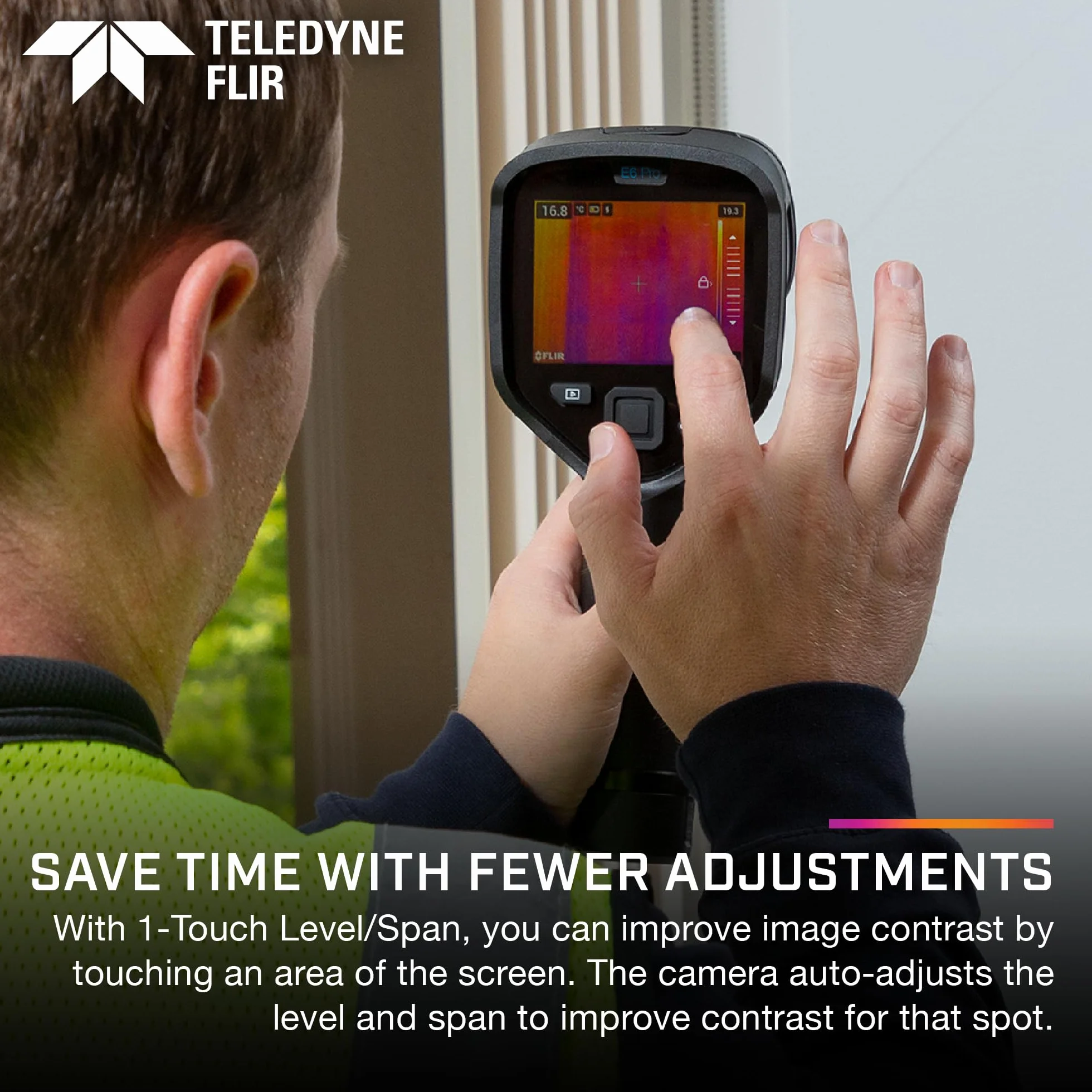 FLIR E6 Pro - Commercial Thermal Imaging Camera with Wifi. High Resolution Infrared Camera with FLIR Ignite Cloud