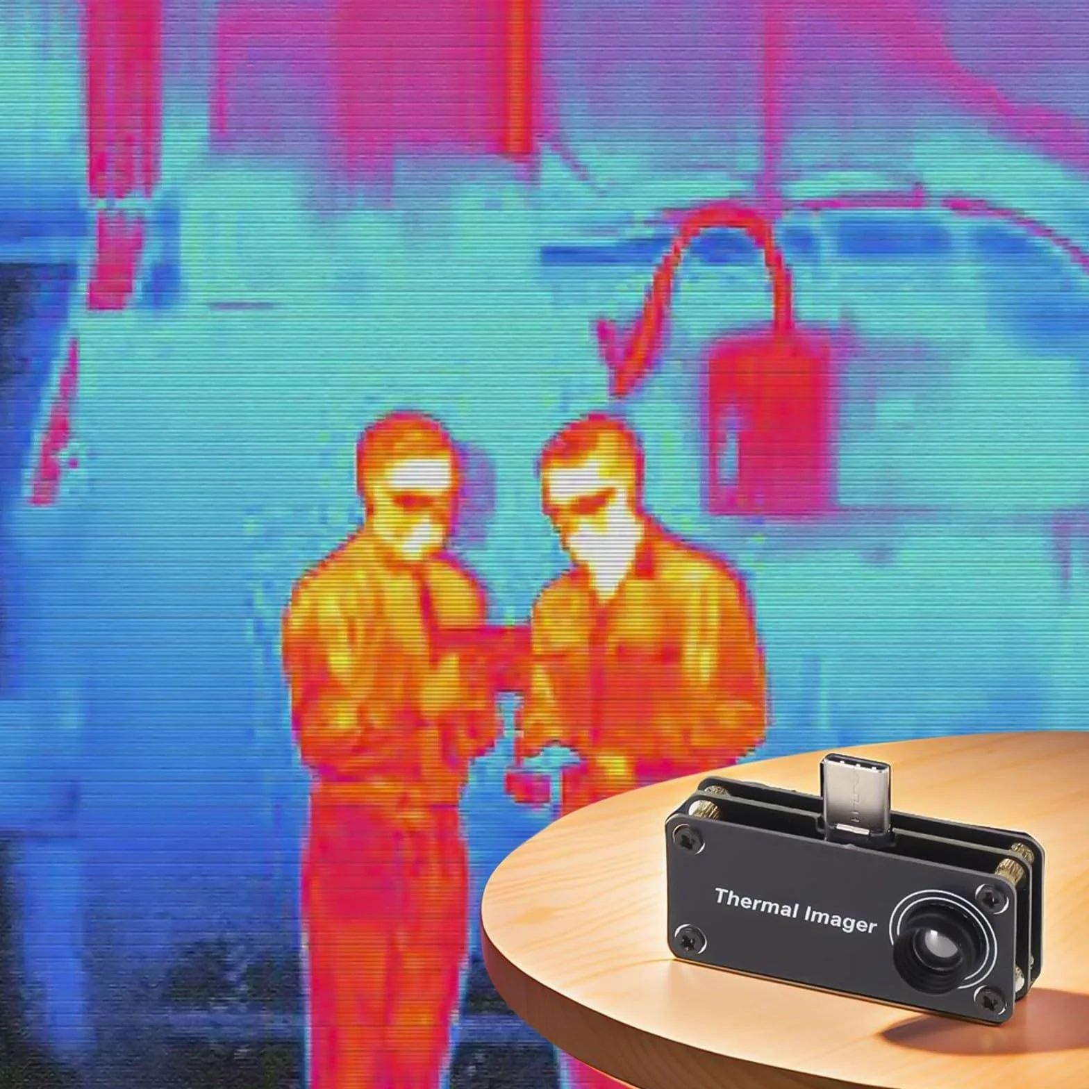 Zilimontt Kamera termowizyjna, do telefonu komórkowego z systemem Android, rozdzielczość 32 x 32, -20℃ ~ 1000℃, interfejs typu C, częstotliwość klatek 5 kl./s