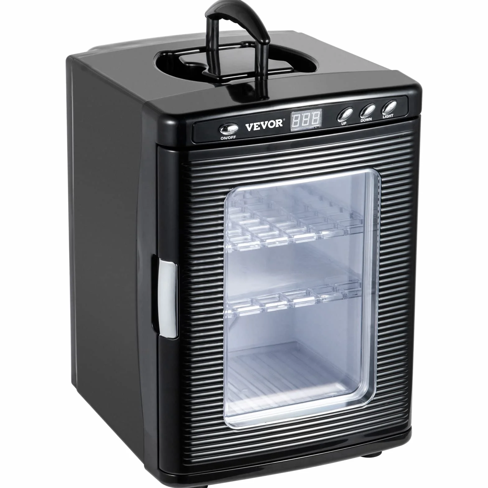 VEVOR Inkubator do jaj gadów o pojemności 25 l, 5-60°C, wyświetlacz LED, inkubator, laboratorium, chłodzenie, ogrzewanie 220 V, do jaj wylęgowych, kolor czarny
