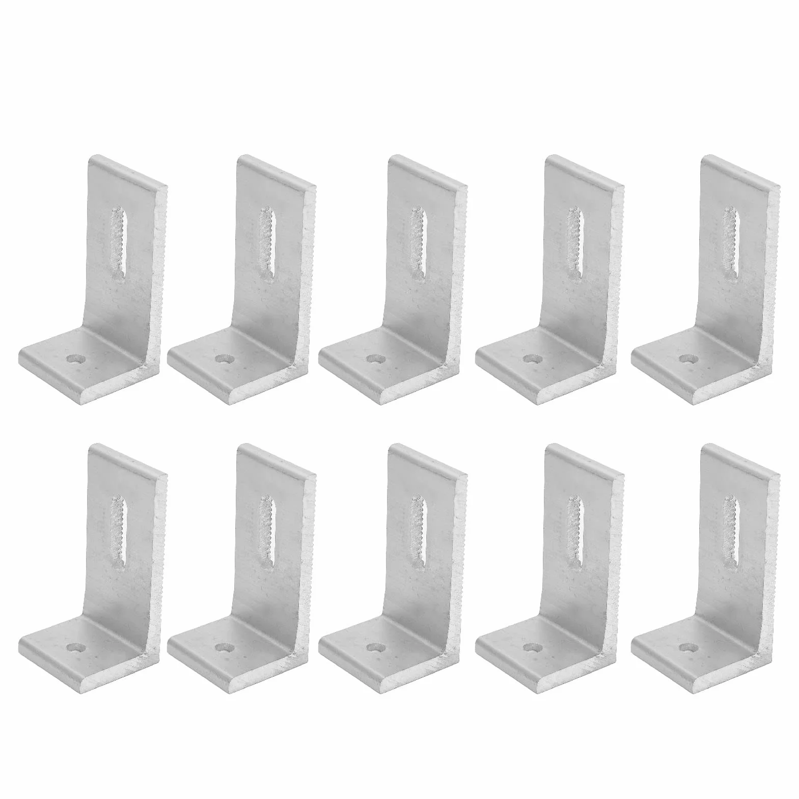 Mocowanie Słoneczne L Foot 10PCS do Montażu na Panelu Słonecznym, Wytrzymały Panel Fotowoltaiczny ze Stopu Aluminium, Wsporniki do Montażu Paneli Słonecznych L do Dachowego