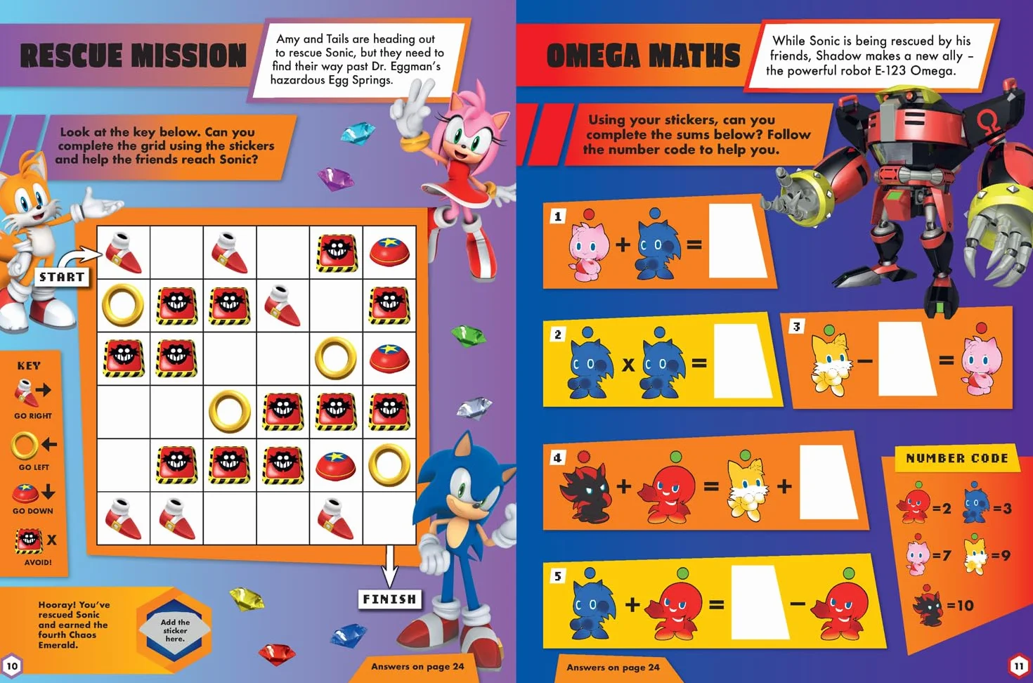 Sonic the Hedgehog Sticker Quest: Sonic vs Shadow: Sticker Activity Book packed with puzzles and over 200 stickers! Perfect for fans of the games, movies and TV shows