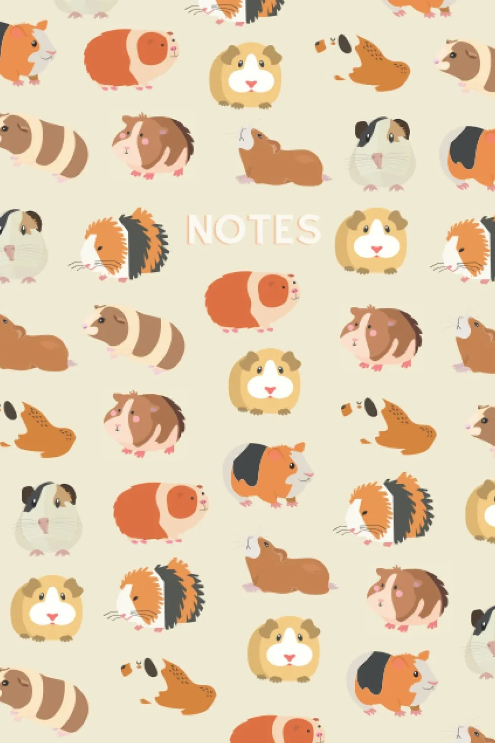 Guinea Pig - A5 Notebook - 100 Lined Pages (Cream)