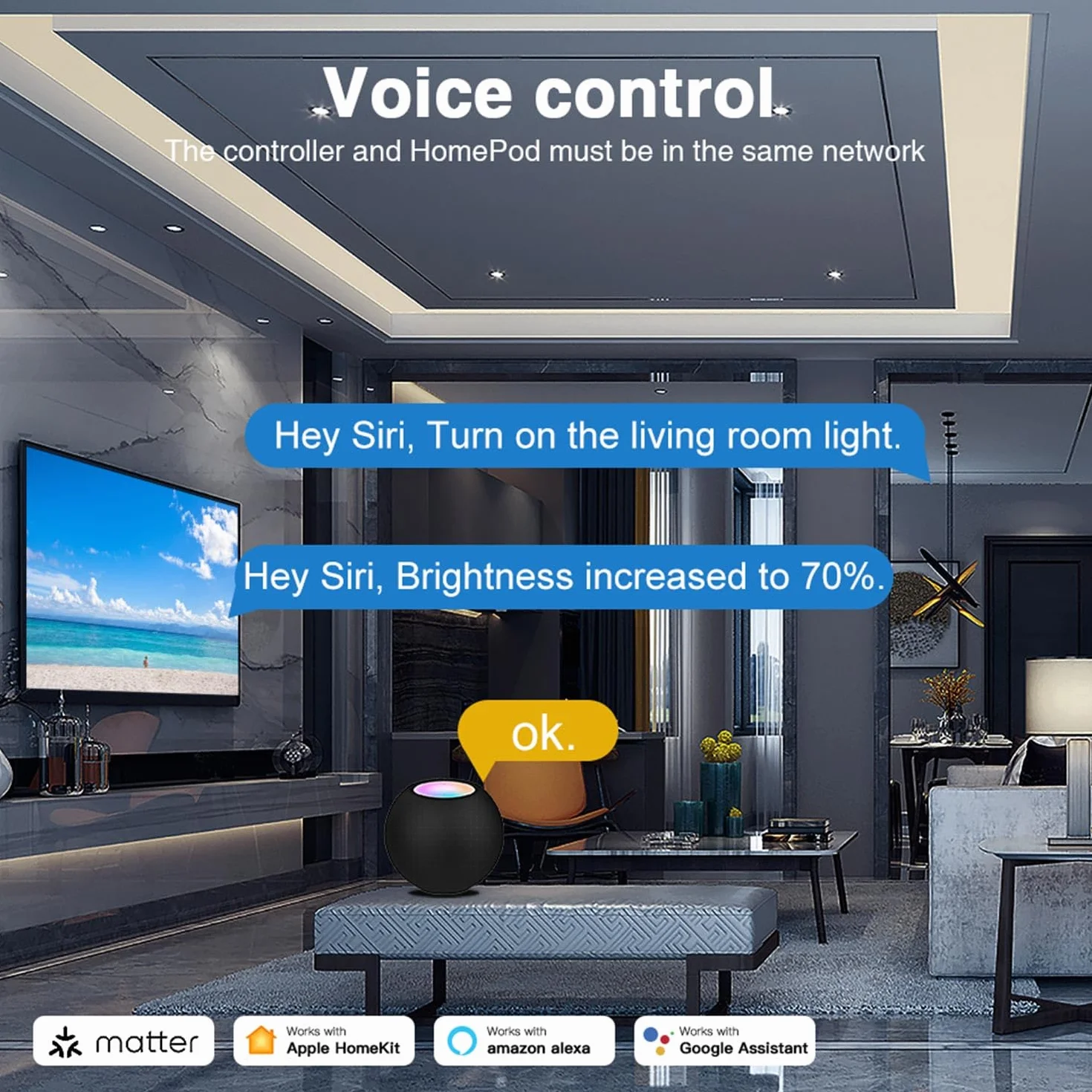 GLEDOPTO Matter WiFi RGBCCT 5-kanałowy kontroler LED 12-24 V PWM 20 A Smart Home GL-C-218M
