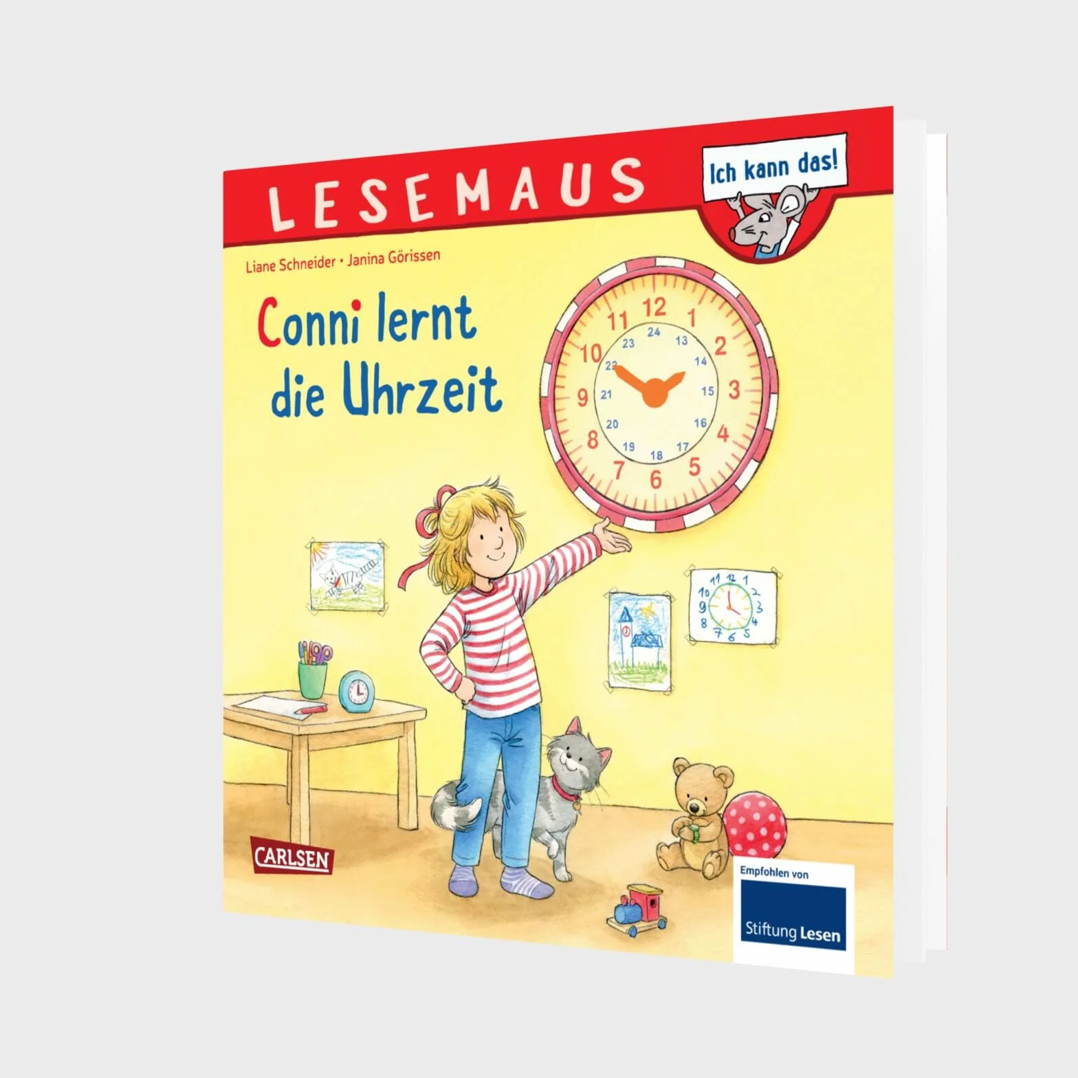 LESEMAUS 190: Conni lernt die Uhrzeit