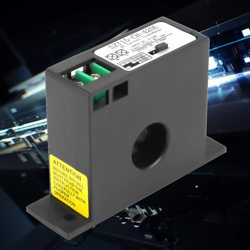 Przetwornik Prądu AC 4-20mA 0-50A SZT15-CH-420E Czujnik Transformator