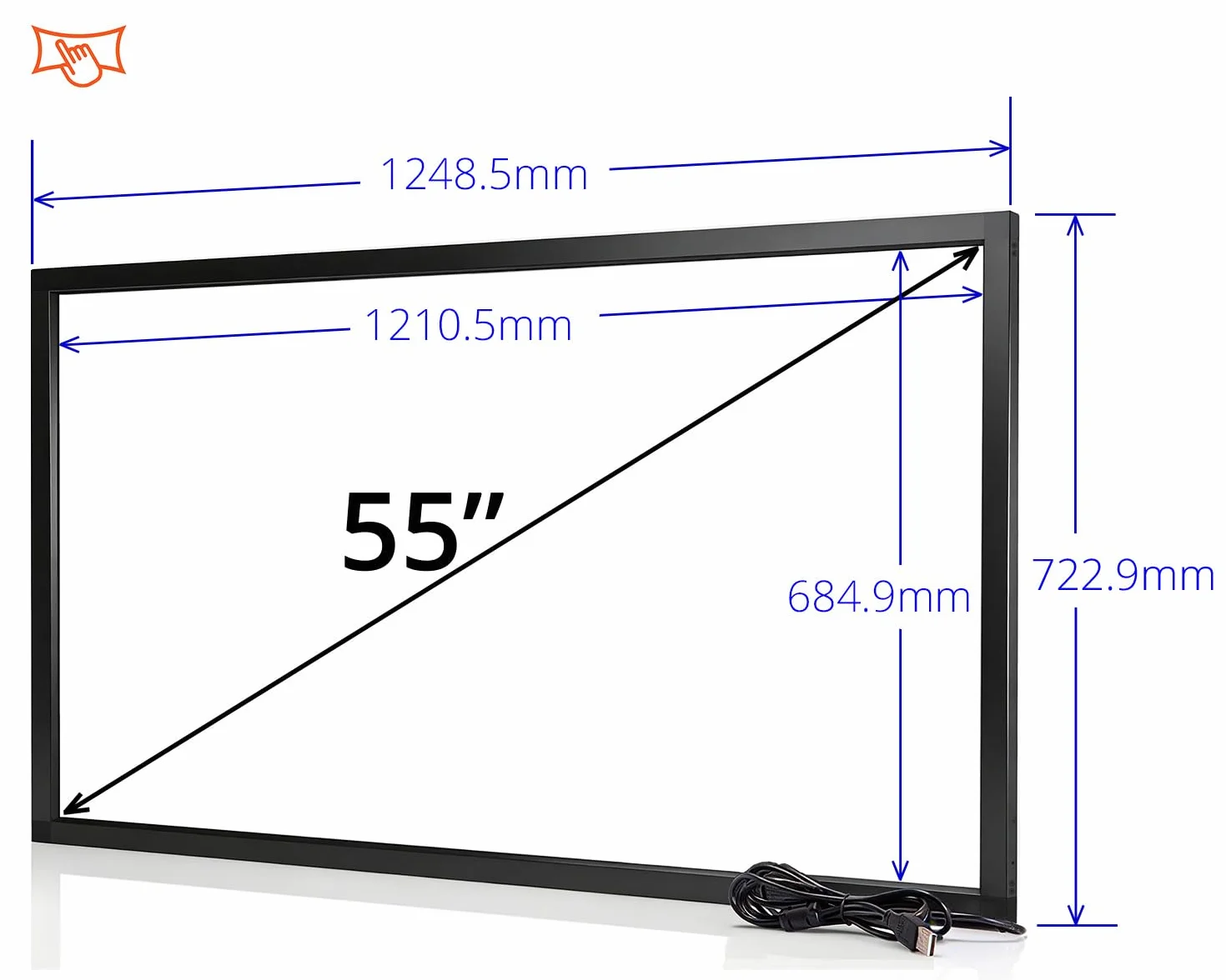 139cm (55") Multi-touch ramka na podczerwień, nakładka na ekran dotykowy