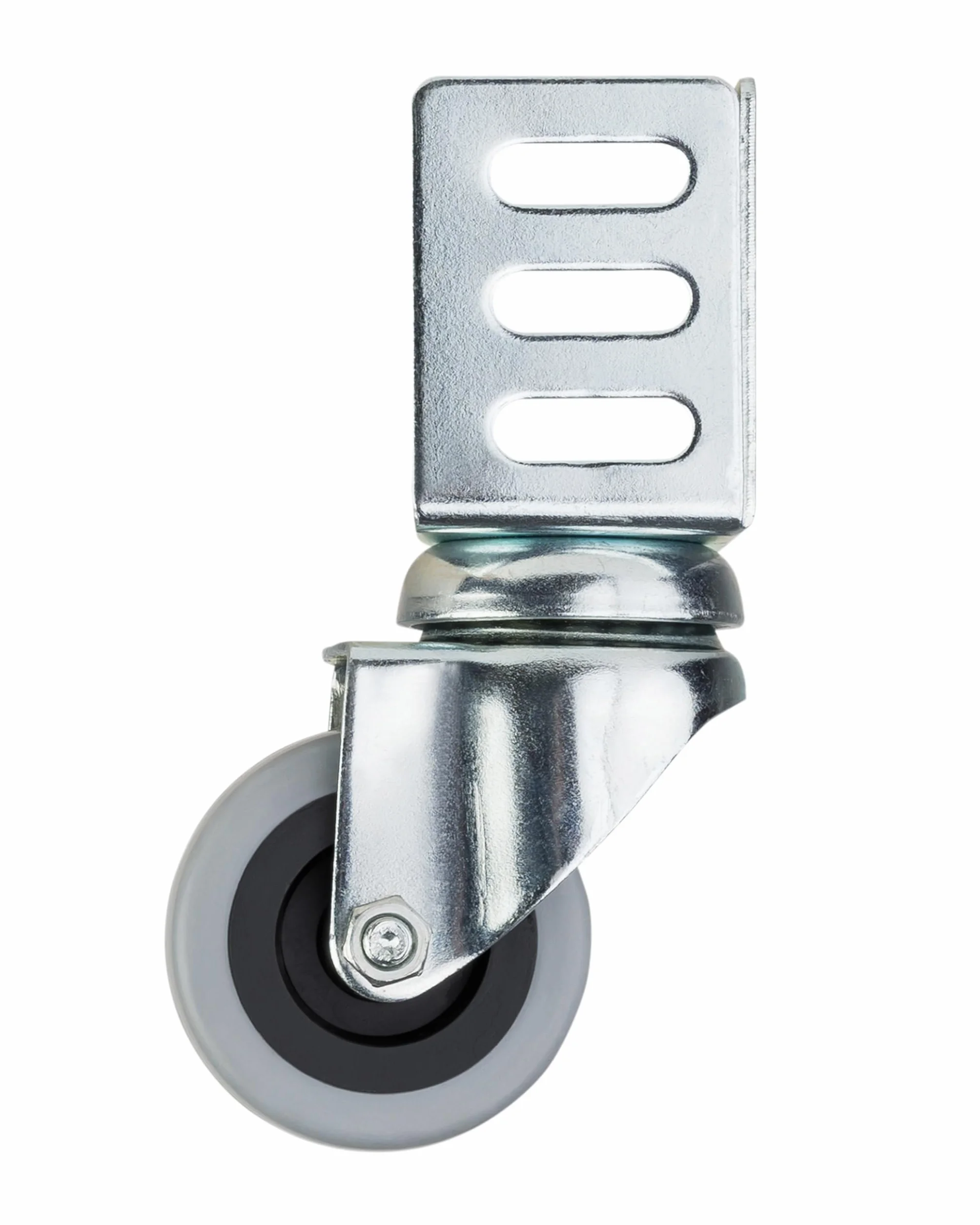 Dörner + Helmer Kółka skrętne z blachą kątową, zestaw 4 sztuk, 50 mm x 22 mm, nośność 120 kg, kąt 52 mm x 37 mm, ocynkowane