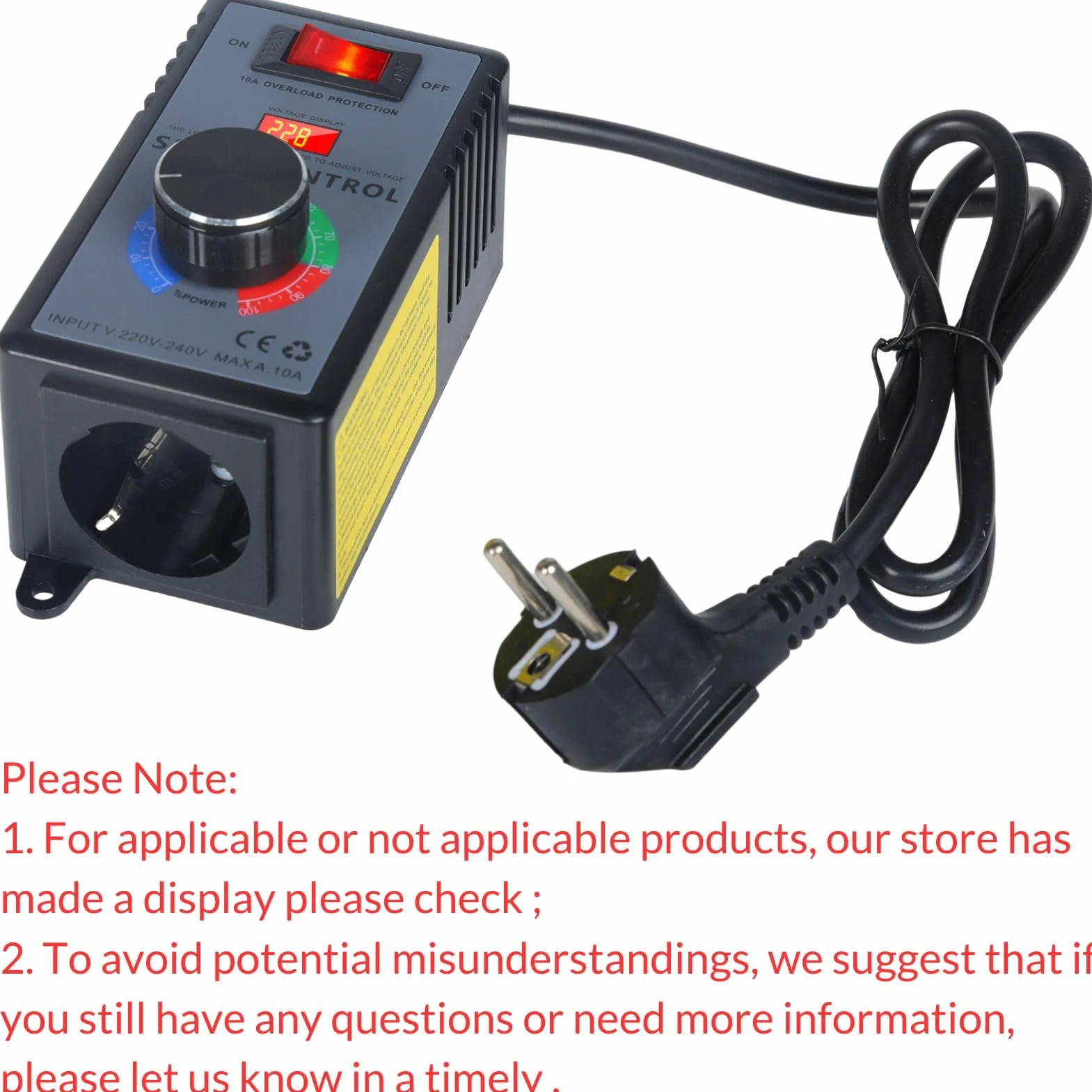 Jadeshay Regulator napięcia, AC220 V 4000 W SCR elektroniczny regulator napięcia regulator regulatora napięcia regulatora regulatora prędkości wentylatora silnika