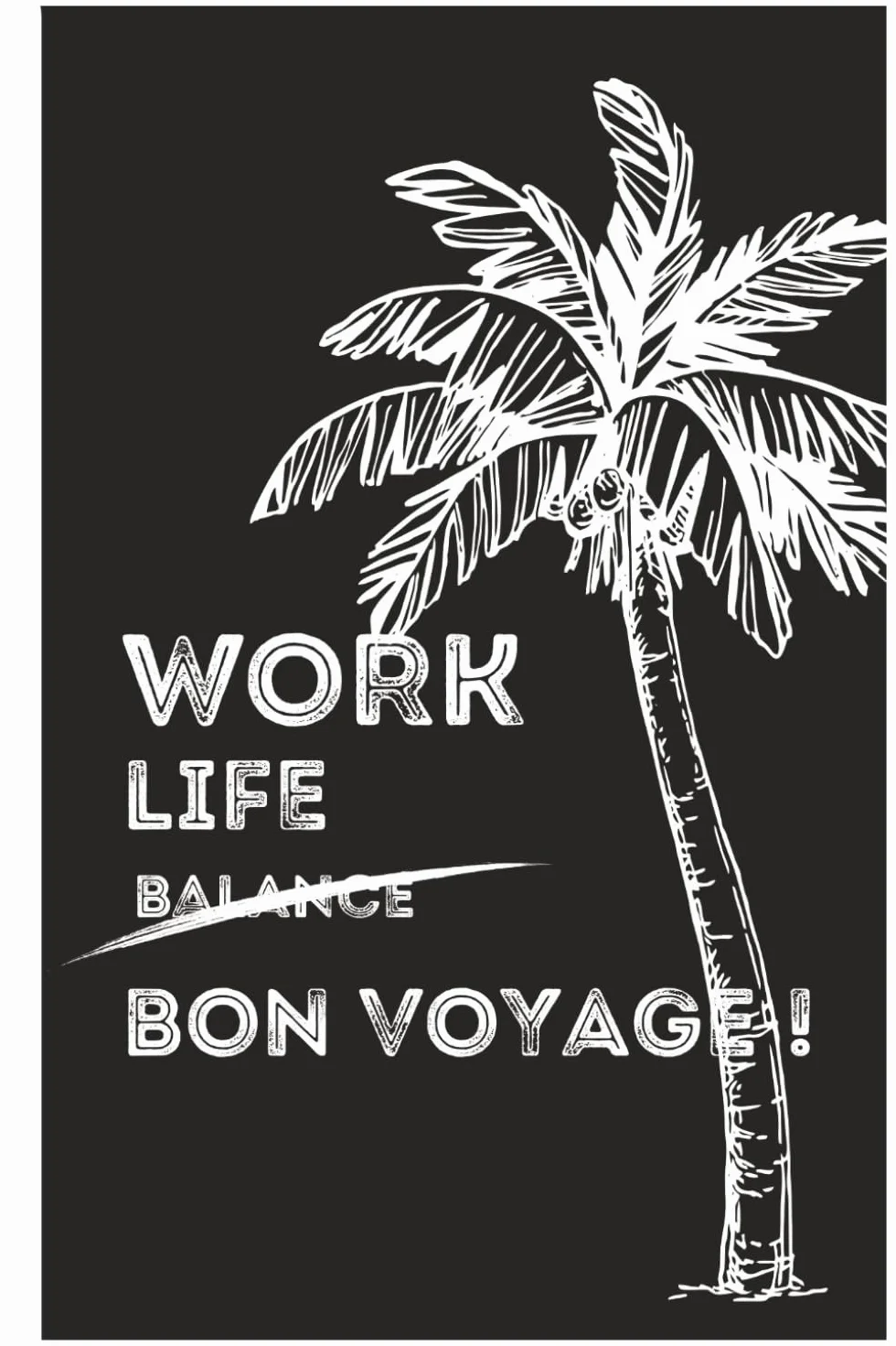 Work life balance bon voyage : Funny Notebook for Tired Professionals: Hilarious Journal for Workaholics Escaping the 9-to-5, Blank Lined Notebook ... Employees, boss, Graph paper notebook