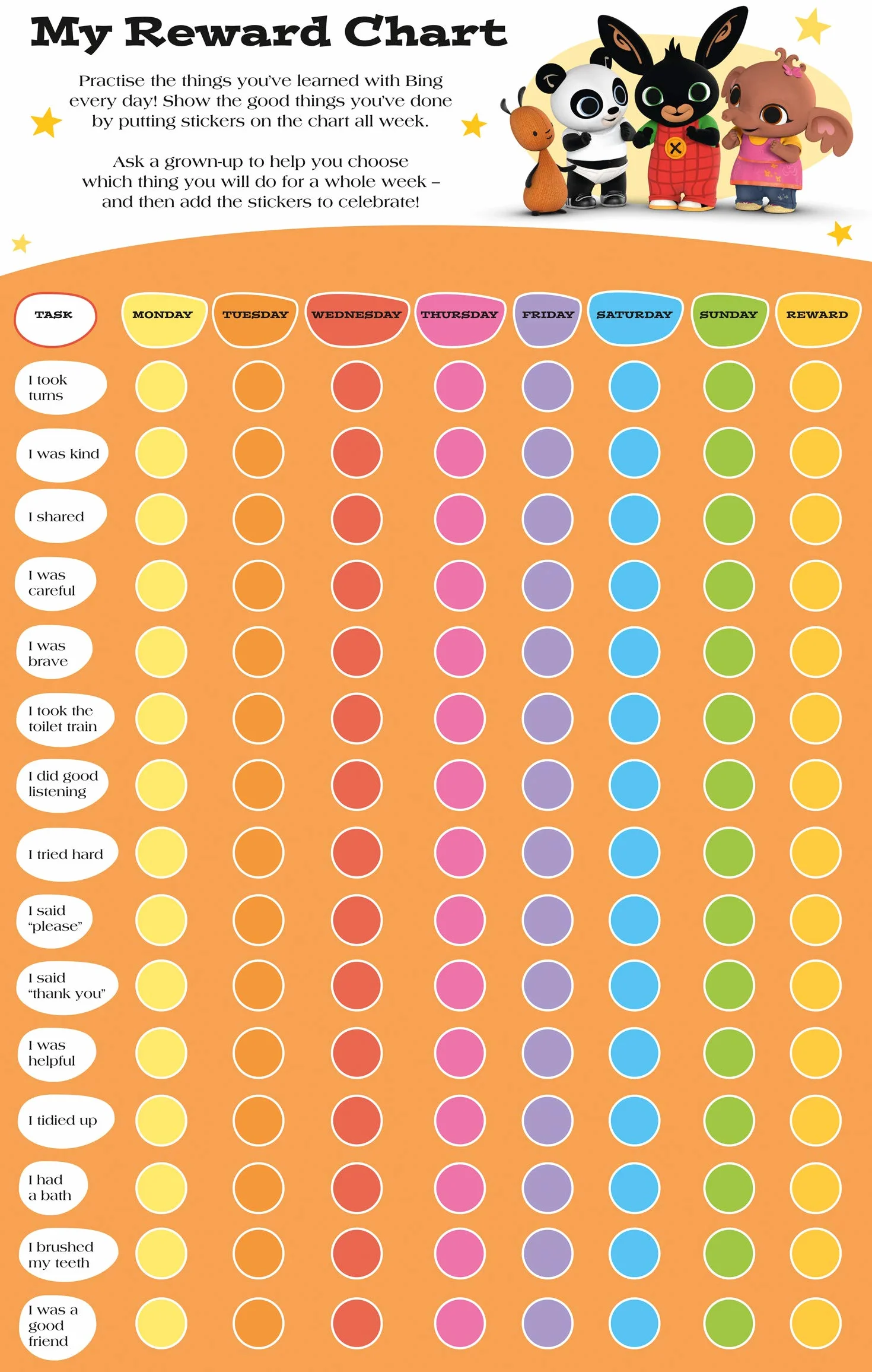 Bing My Reward Chart Sticker Activity Book