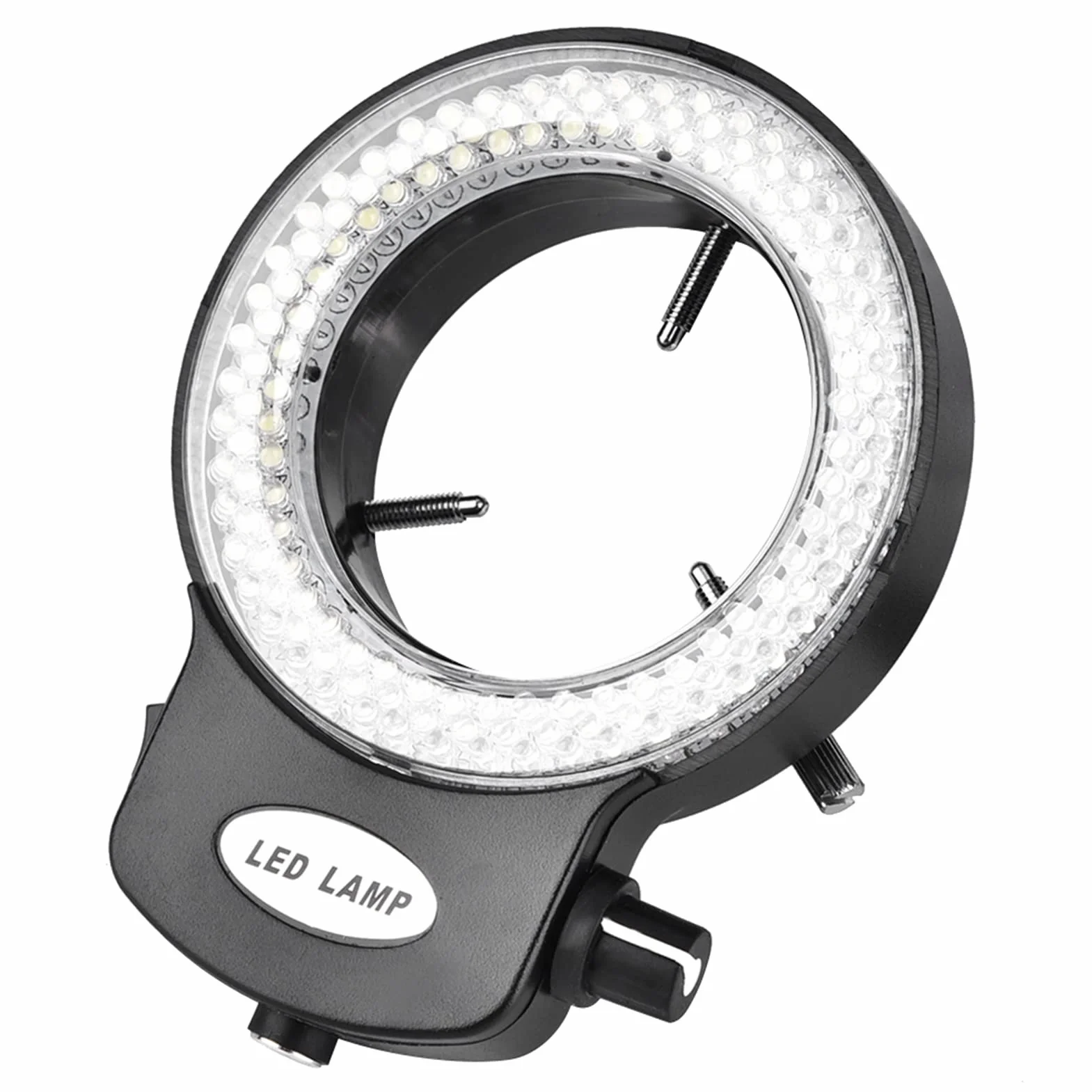 Pierścień świetlny LED do mikroskopu, oświetlenie pierścieniowe LED do mikroskopu, kamery, oświetlenia pierścieniowego stereo, do naprawy biżuterii lampy pierścieniowej (czarny)