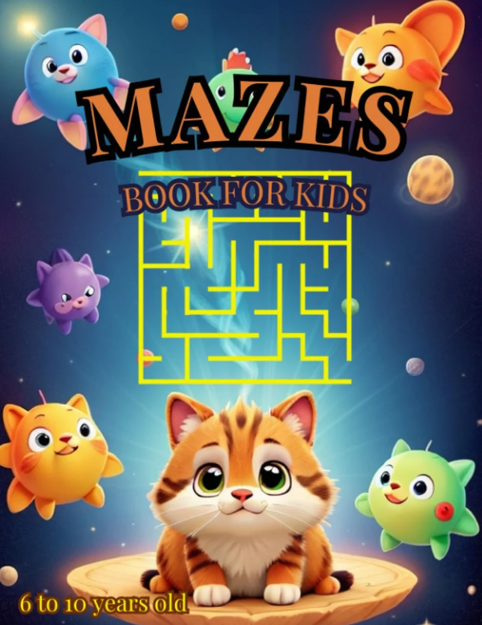Mazes Book for Kids 6-10 years old: Awesome Maze Activity Book for Kids Ages 6 to 10 | Fun and Challenging Maze Puzzles Book