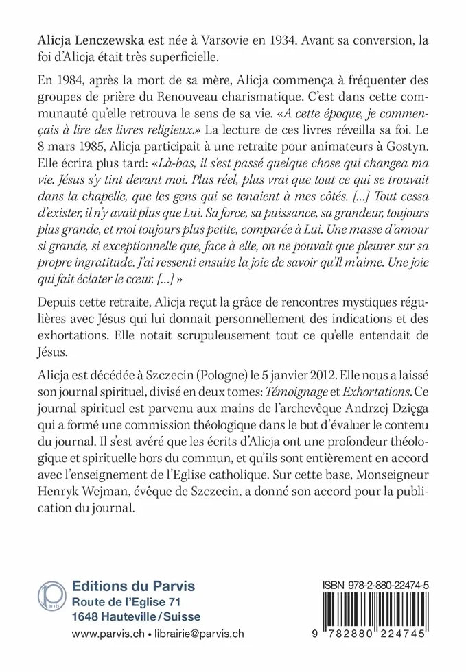 Témoignage: Journal spirituel (1985-1989)