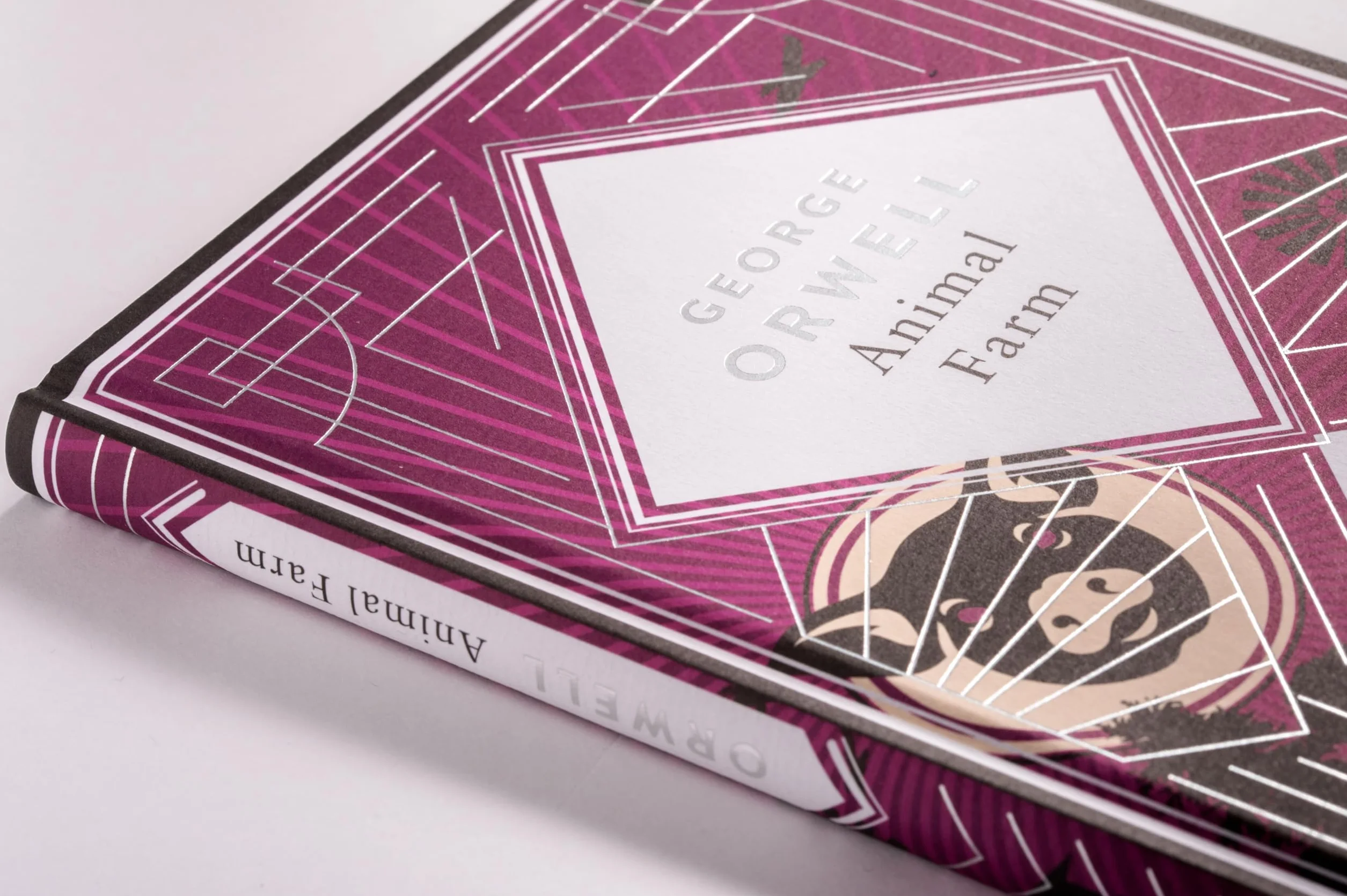 Animal Farm by George Orwell. English Edition: A special edition hardcover embossed with silver foil