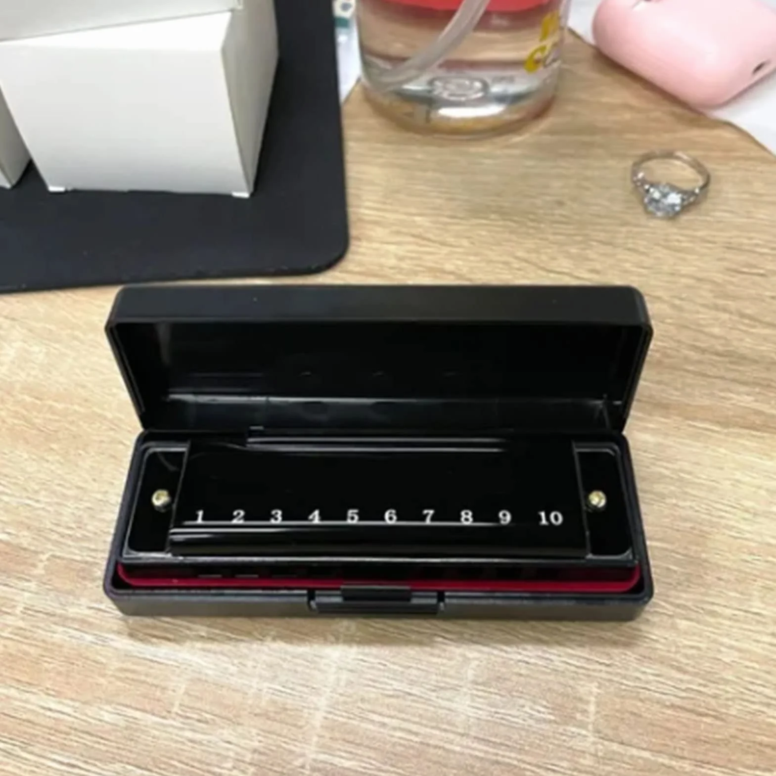 Harmonijka Ustna z 10 Otworami w Pełnej Skali Deluxe Harmonijka Ustna do Występów dla Początkujących, Dorosłych, dla Dzieci