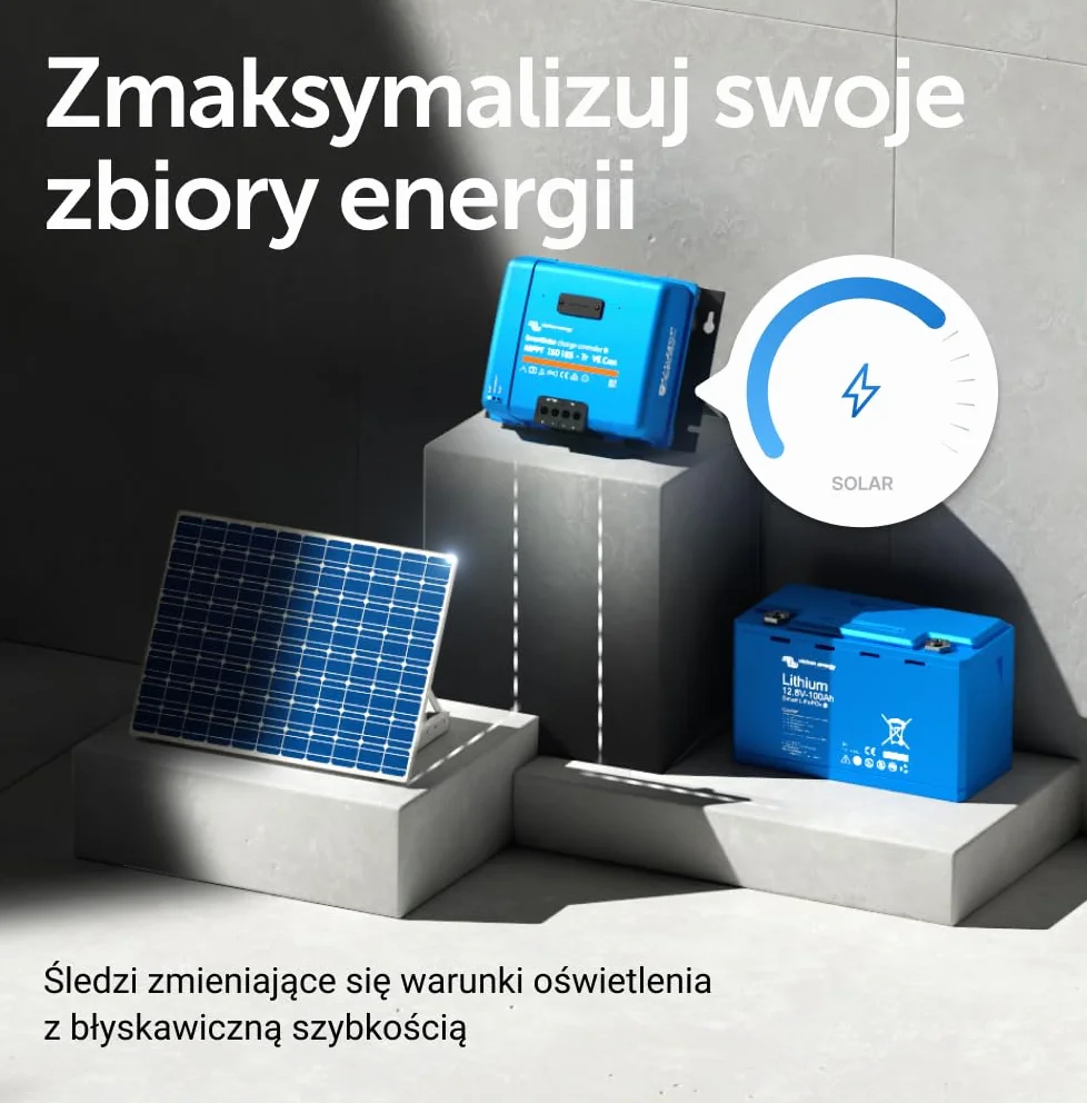 Victron Energy SmartSolar MPPT Tr VE.Can 150V 85 amp 12/24/36/48-Volt Kontroler Ładowania Słonecznego (Bluetooth)