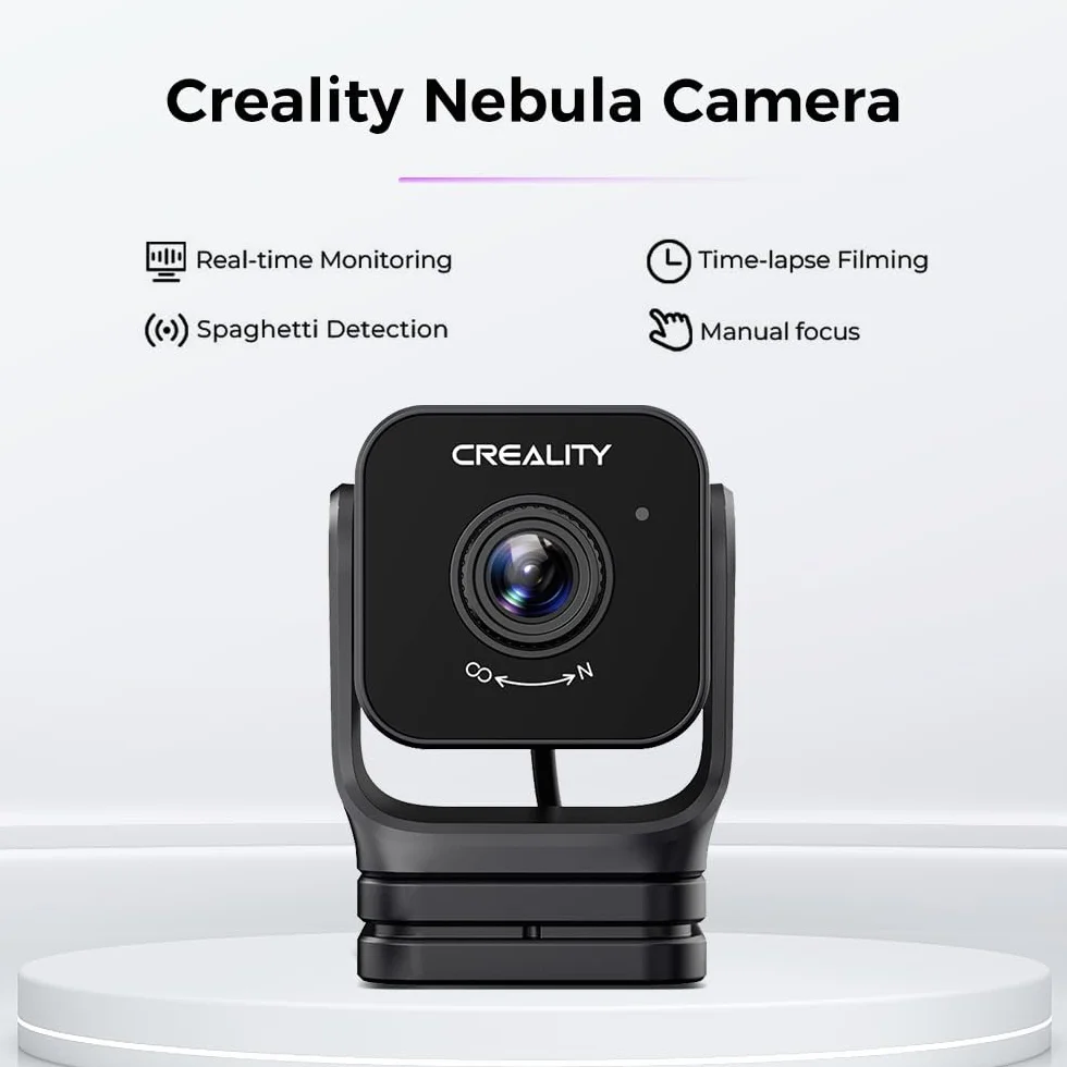 Creality Oficjalna kamera Nebula, 24-godzinny monitoring, automatyczne tworzenie filmów poklatkowych, kompatybilny z Sonic Pad/Nebula Pad/Ender 3 V3 KE/CR 10