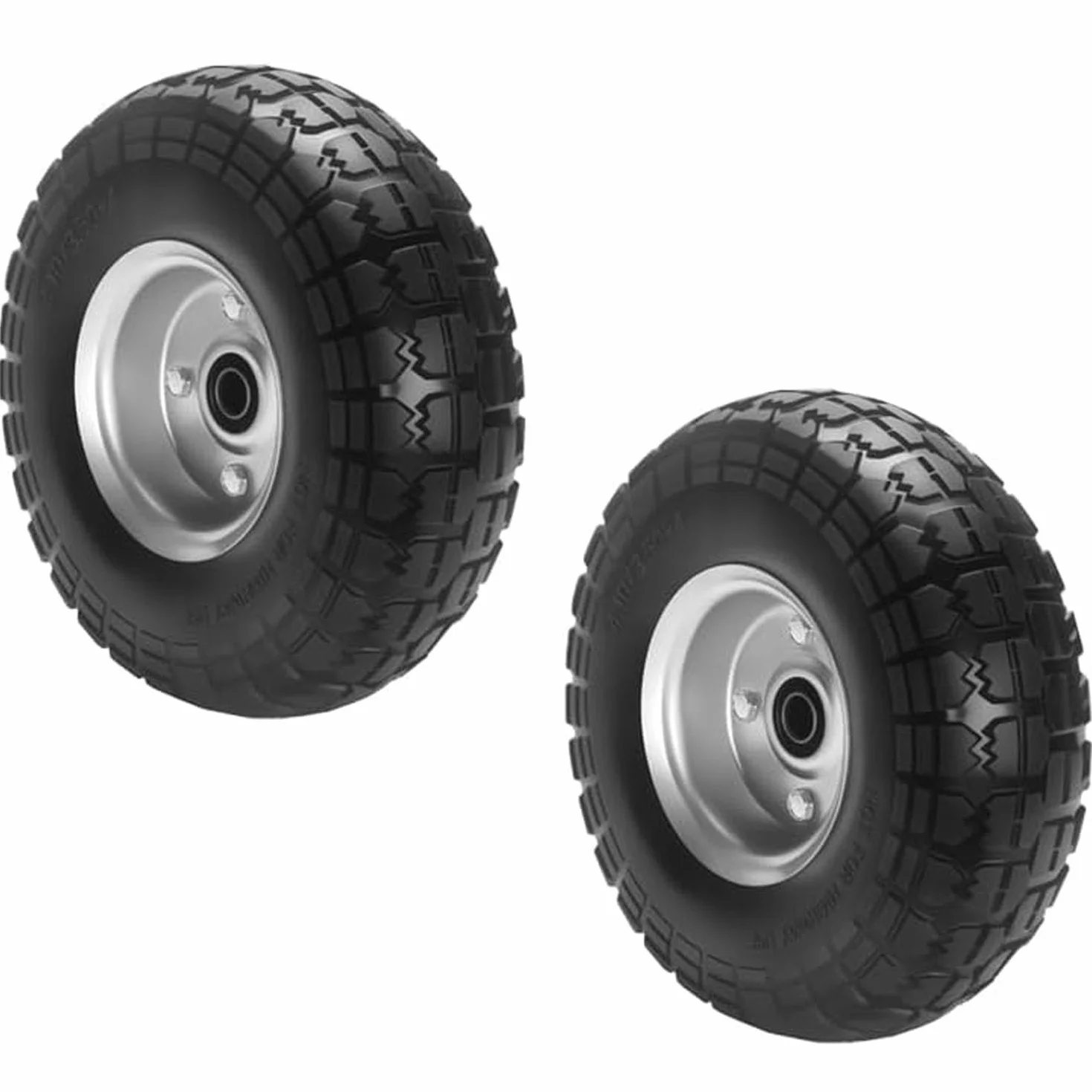 Koło do wózka transportowego, opony z pełnej gumy, 4.10 3.50-4, do 100 kg, koła zapasowe 250 x 80 mm, (oś koła 16 mm, 2 sztuki)