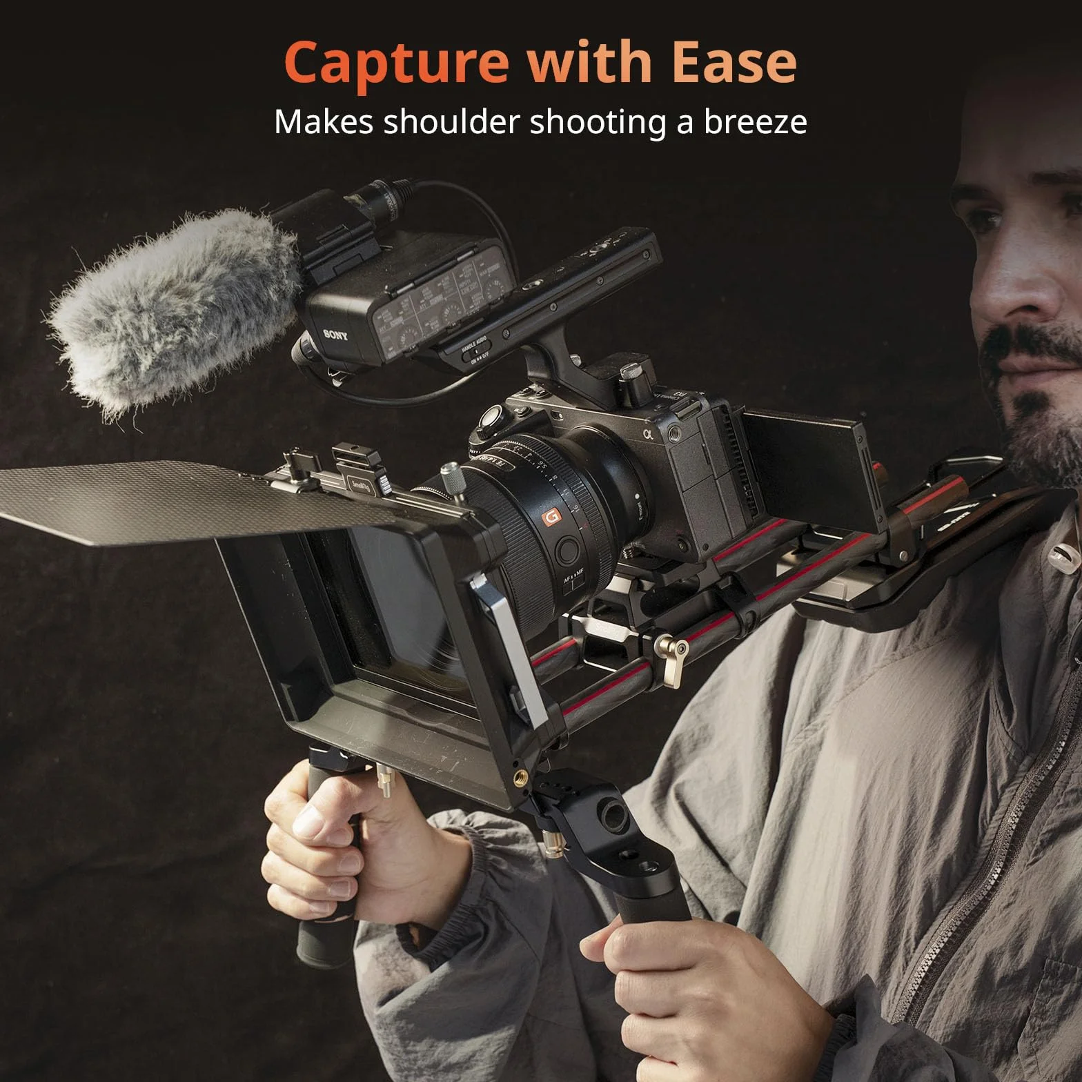 SMALLRIG Pręt z włókna węglowego 15 mm do systemu podparcia pręta 15 mm, 12 cali długości, do zacisków pręta, Matte Box i Follow Focus, opakowanie 2 sztuk - 5212