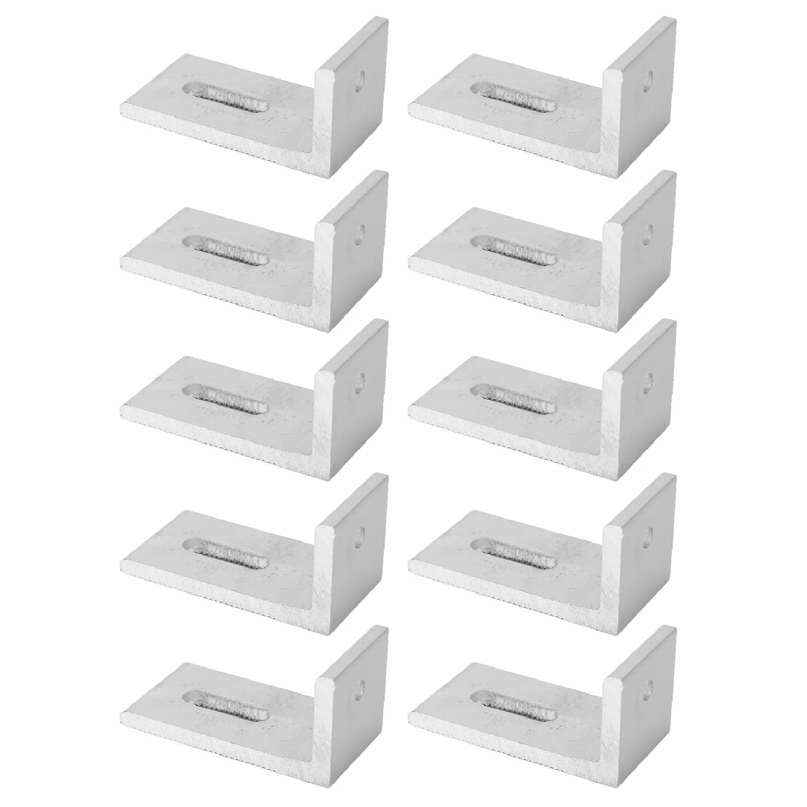 Mocowanie Słoneczne L Foot 10PCS do Montażu na Panelu Słonecznym, Wytrzymały Panel Fotowoltaiczny ze Stopu Aluminium, Wsporniki do Montażu Paneli Słonecznych L do Dachowego