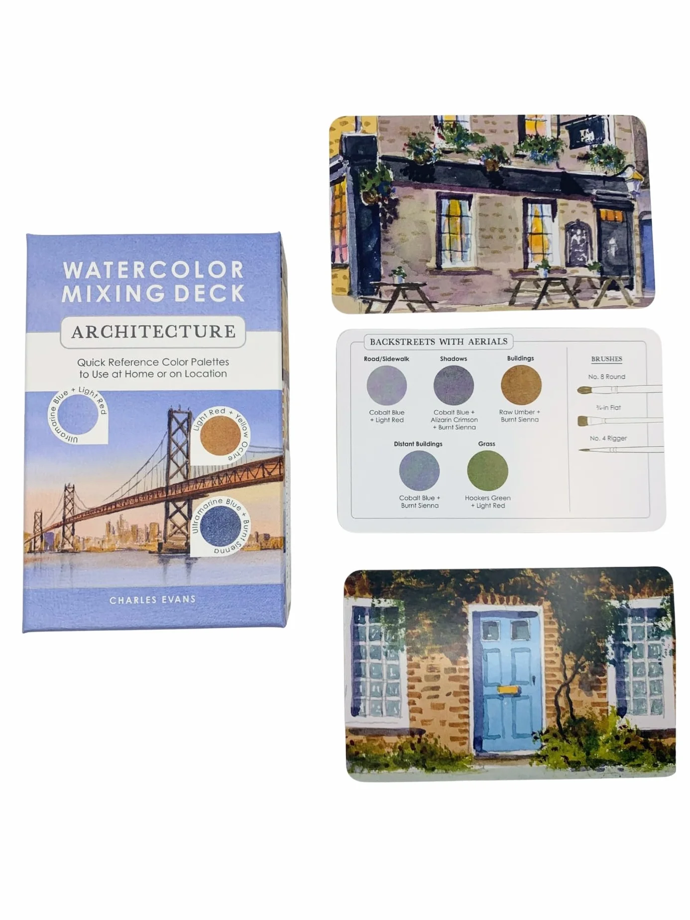 Watercolor Mixing Deck: Architecture: Quick Reference Color Palettes to Use at Home or on Location