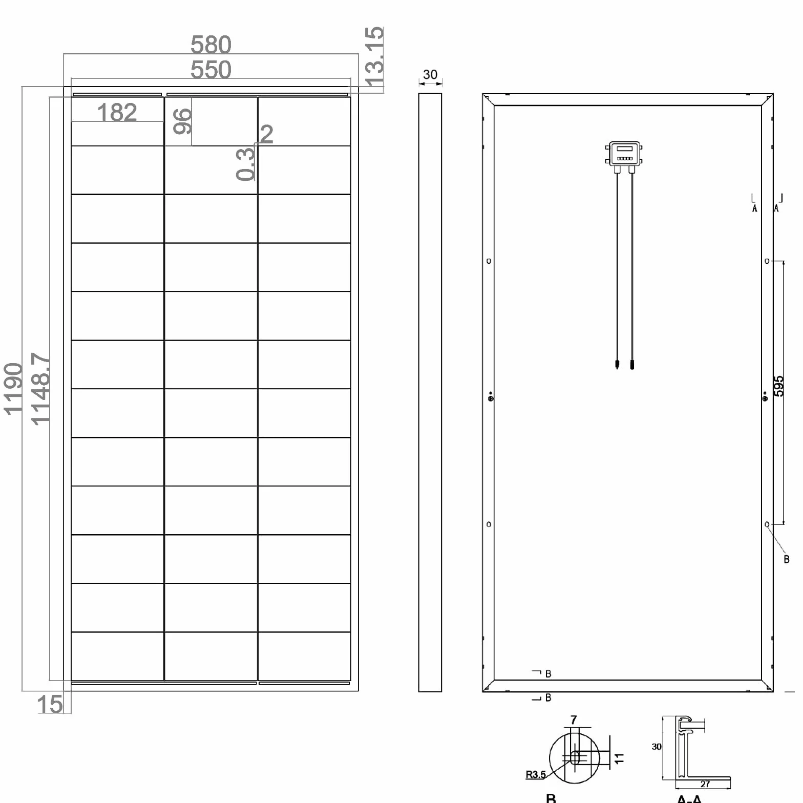 enjoy solar® Panel słoneczny monokrystaliczny z technologią HPBC – 25% wysoka wydajność, ogniwa 182mm, Full Black, idealny do kampera, balkonowej, do domku ogrodowego i na łódź (150W, 12V)