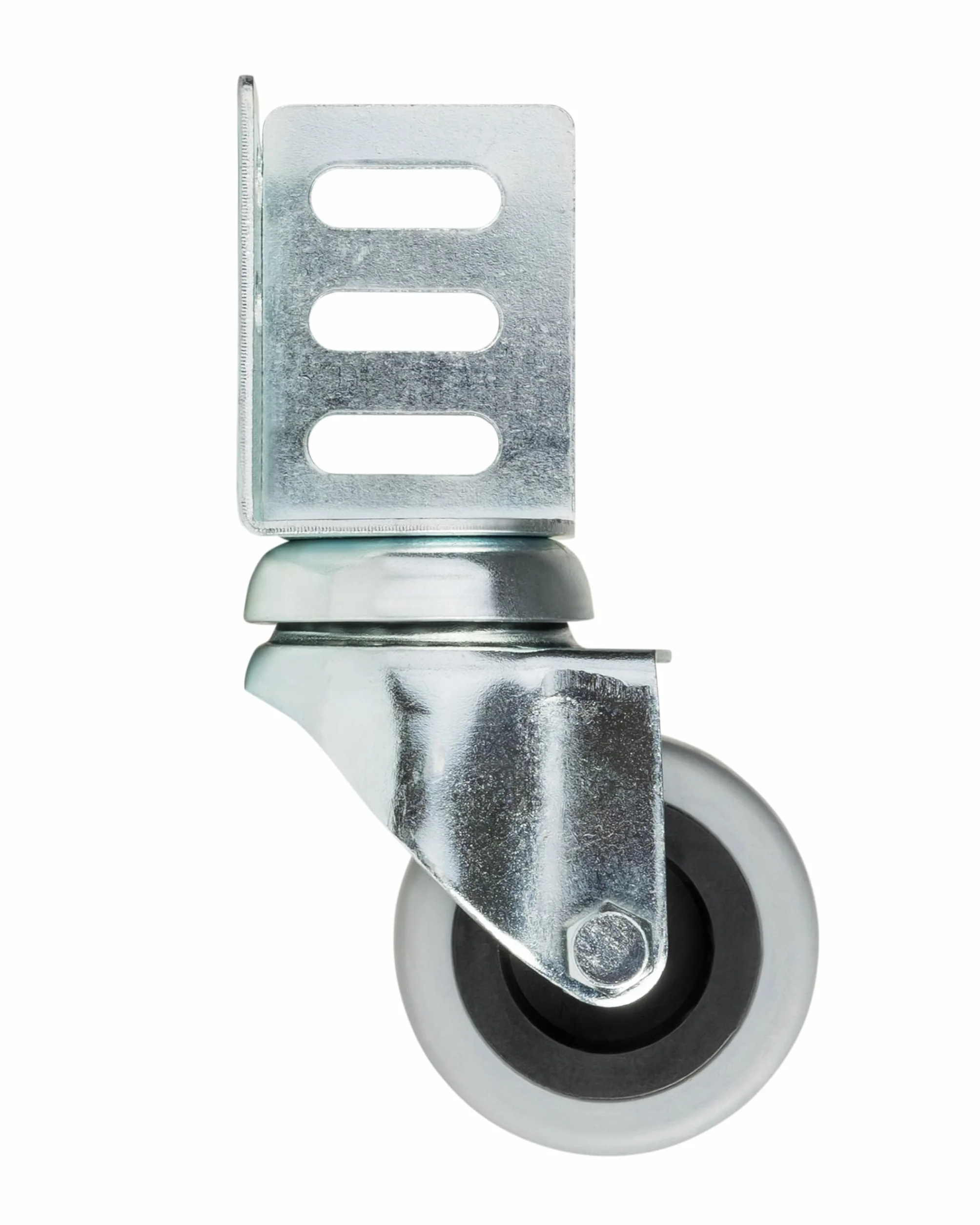 Dörner + Helmer Kółka skrętne z blachą kątową, zestaw 4 sztuk, 50 mm x 22 mm, nośność 120 kg, kąt 52 mm x 37 mm, ocynkowane