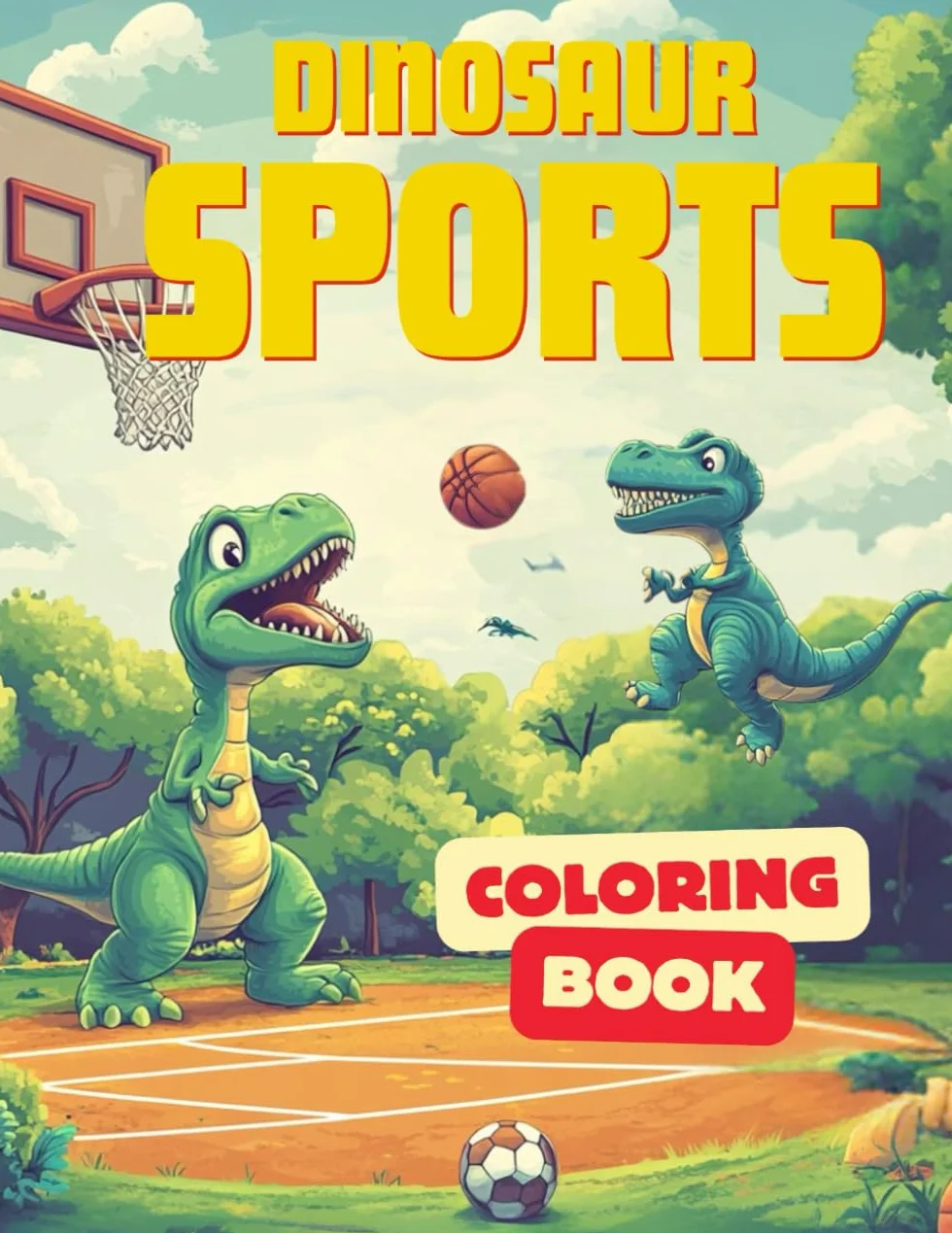 Dinosaur Sports Coloring Book