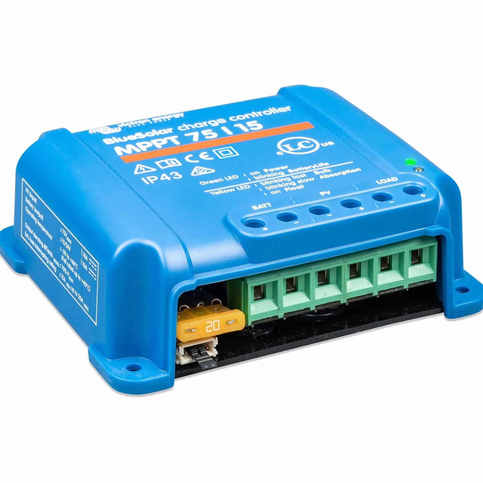 Victron Energy BlueSolar MPPT 75V 15 amp 12/24-Volt Kontroler Ładowania Słonecznego