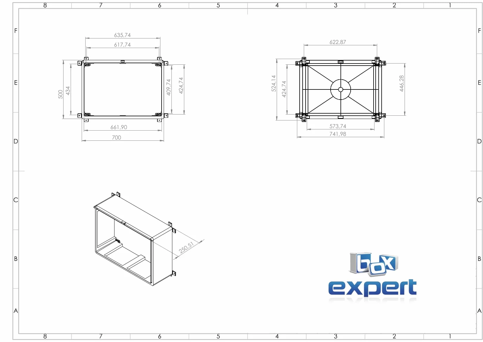 BOXEXPERT skrzynka rozdzielcza zewnętrzna IP65 ABS 700x500x250mm Fleet czarna