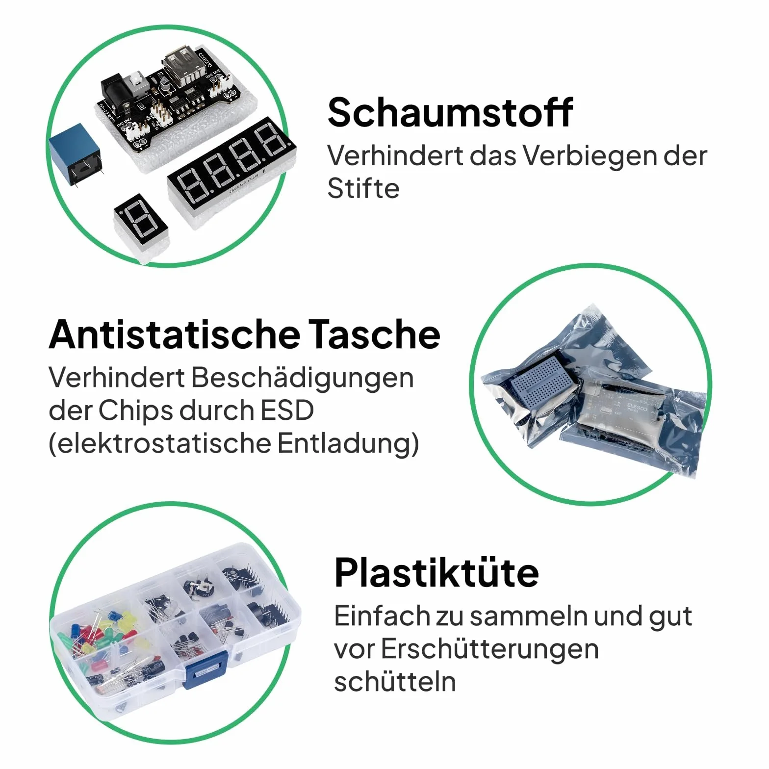 ELEGOO UNO R3 Ultimate Starter Kit, kompatybilny z Arduino IDE kompletny projekt elektronika z niemieckim tutorialem, UNO R3 mikrokontrolerem i akcesoriami (ponad 200 części)