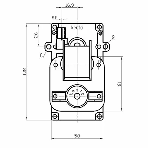 Easyricambi Silnik przekładniowy do pieca na pellet KENTA K9115005 1,5 RPM, wał 8,5 mm, silnik do obciążenia pelletu