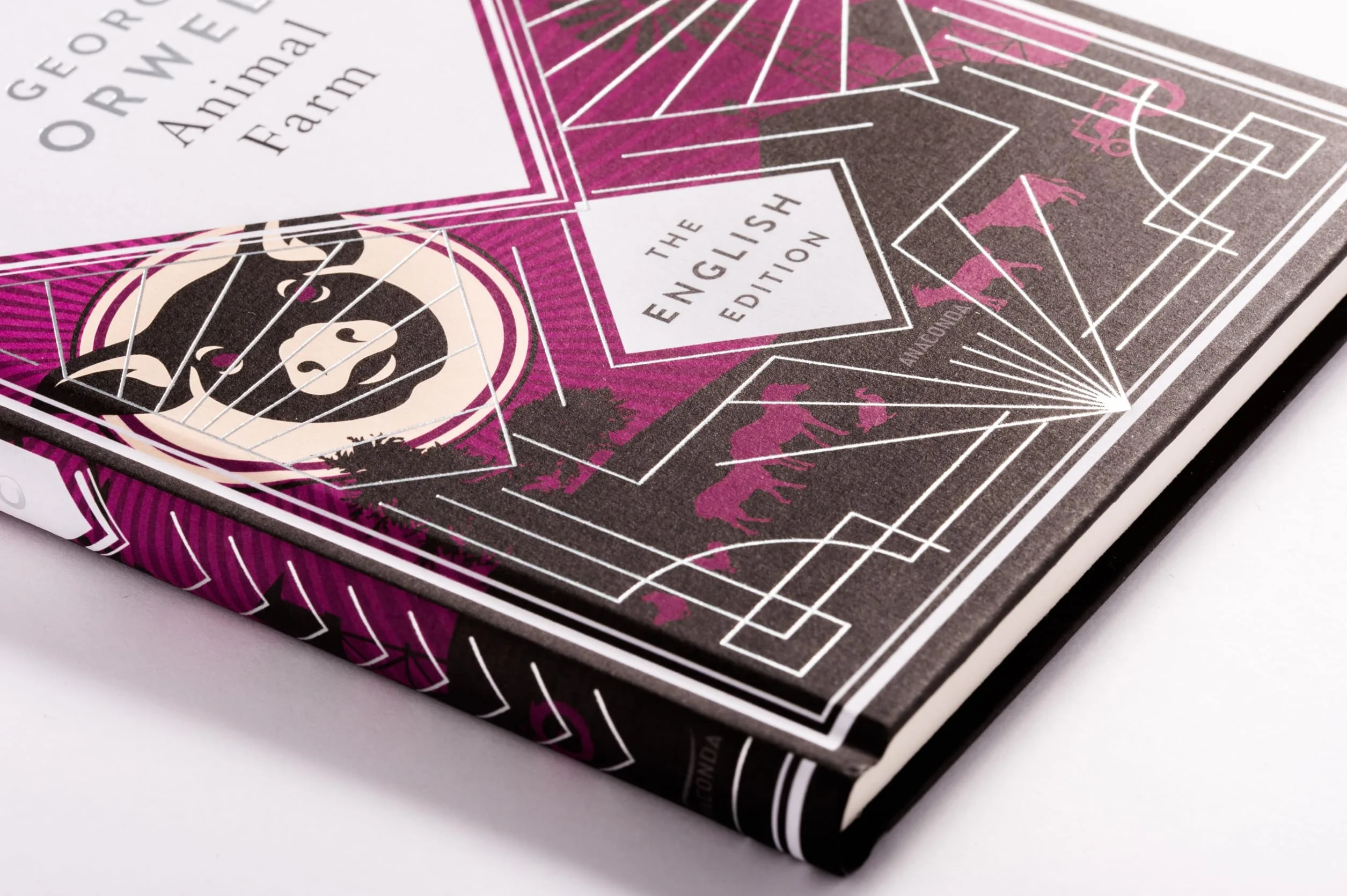Animal Farm by George Orwell. English Edition: A special edition hardcover embossed with silver foil