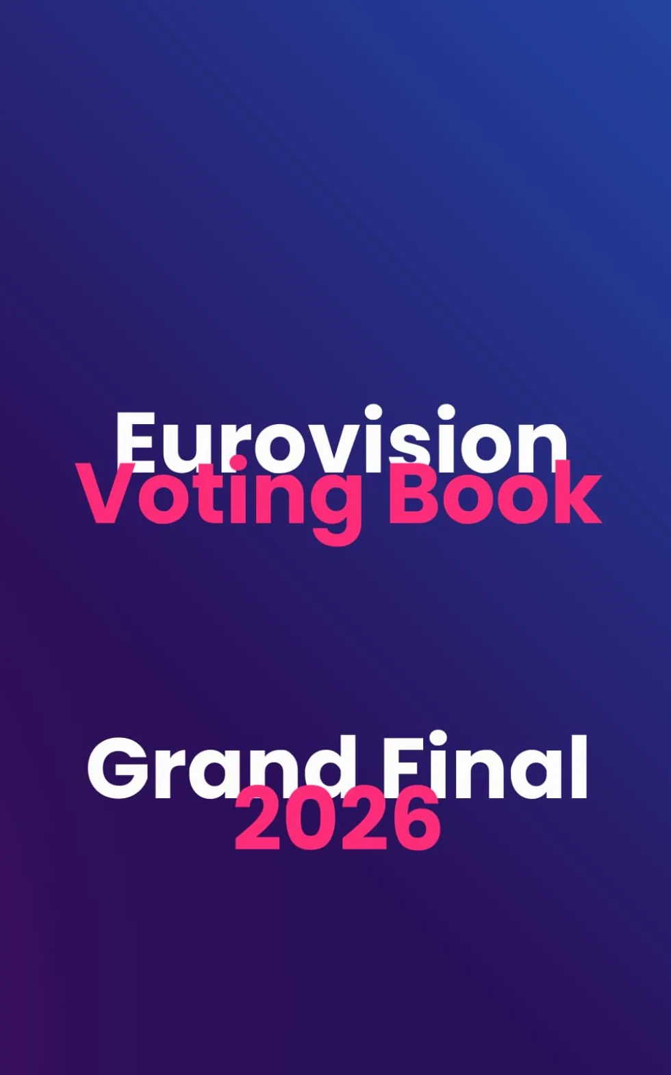 Eurovision 2026 Grand Final Voting Book