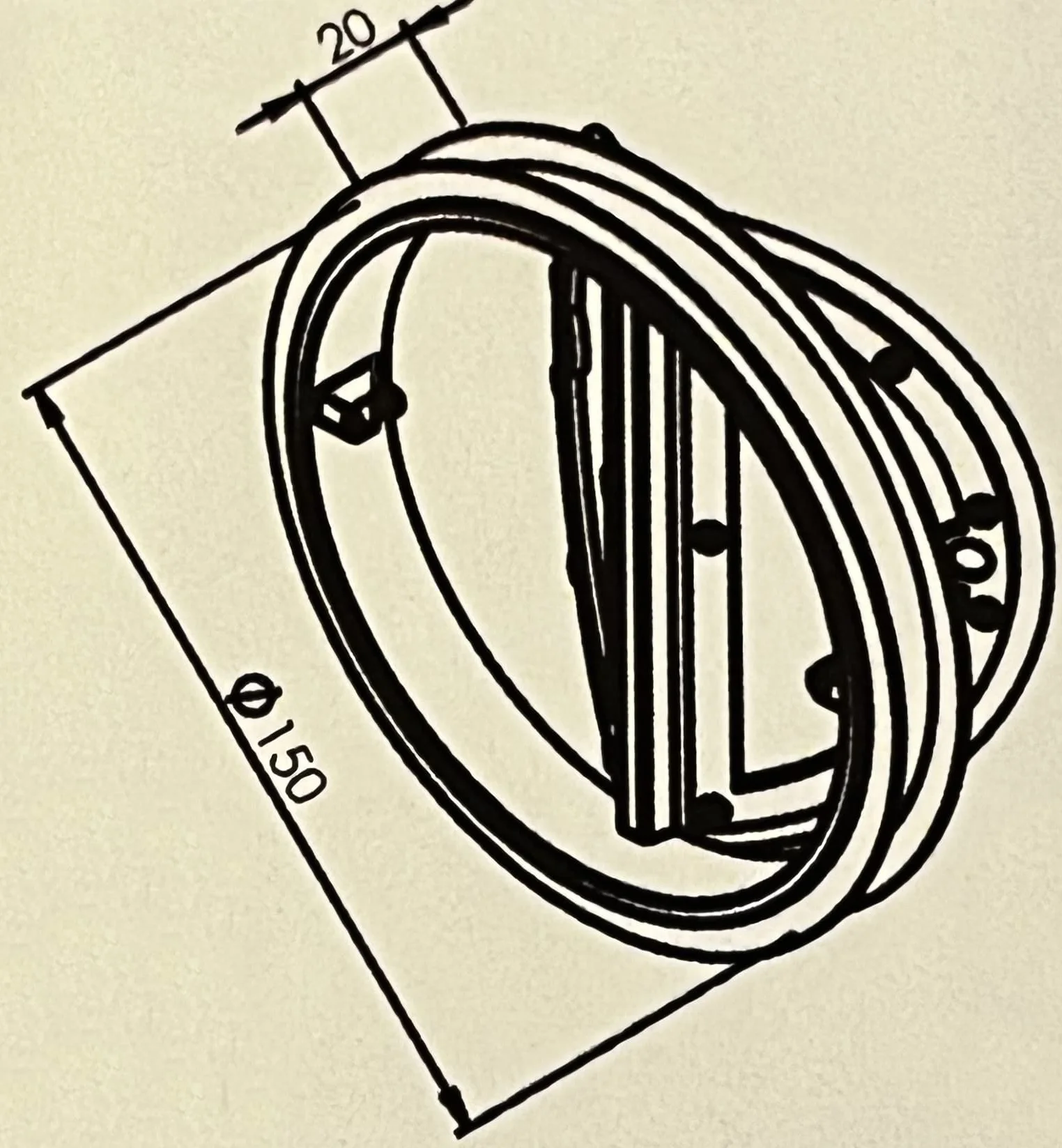 Klapa zwrotna, podwójna klapa zwrotna do rur wylotowych, szczelna, z silikonową membraną i zamknięciem magnetycznym - DN-150 mm