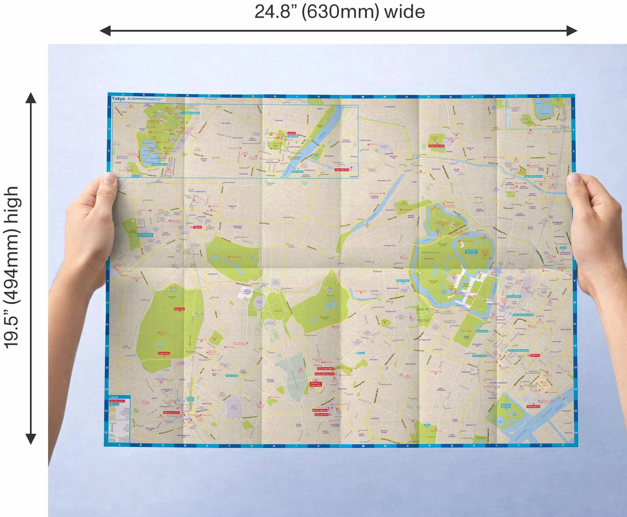 Tokyo City Map 2ed - anglais: Durable, Waterproof, Easy-Fold Planning Map with Attractions & Walking Tours