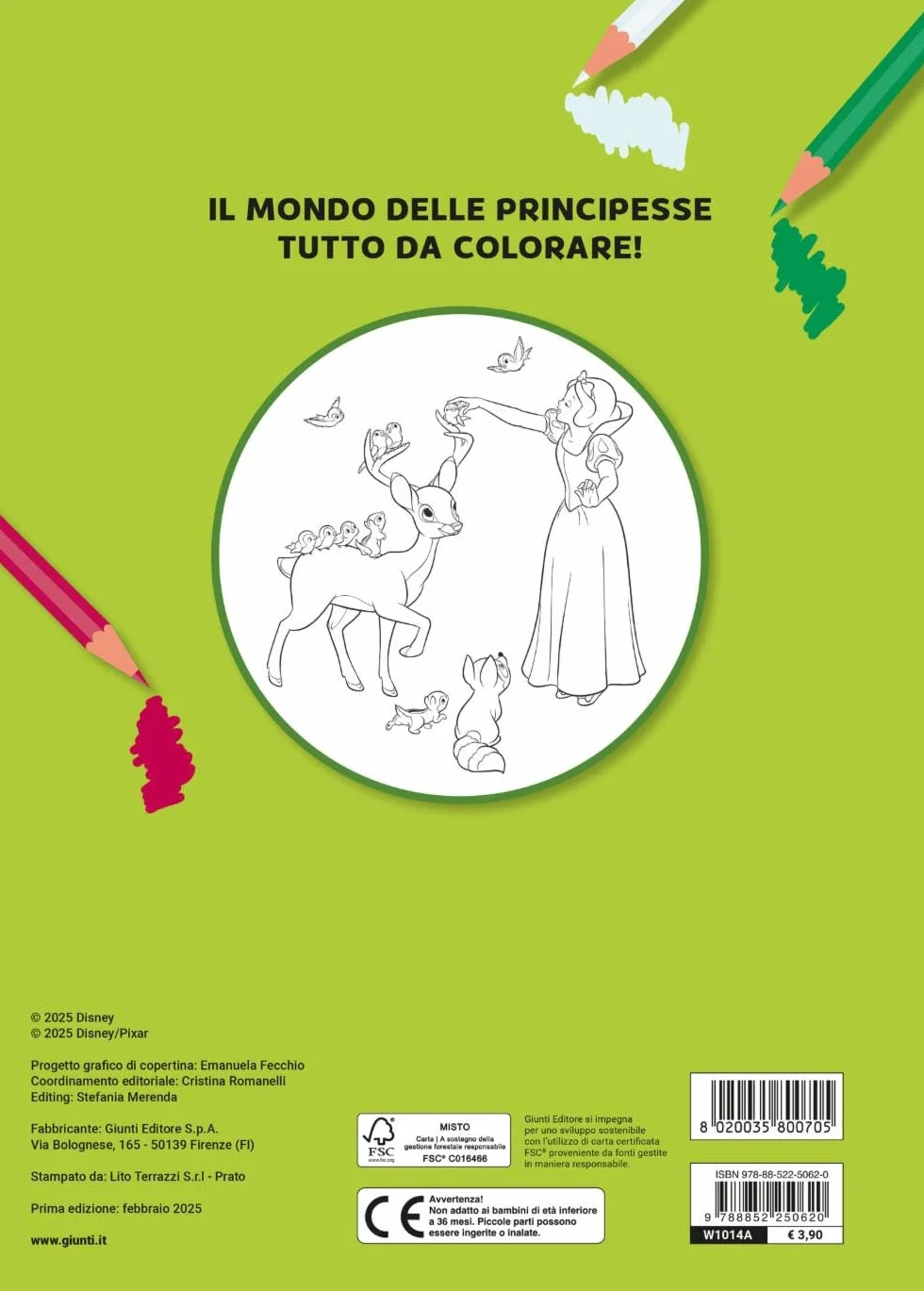 Principesse amiche dei boschi. Primo album da colorare. Ediz. a colori