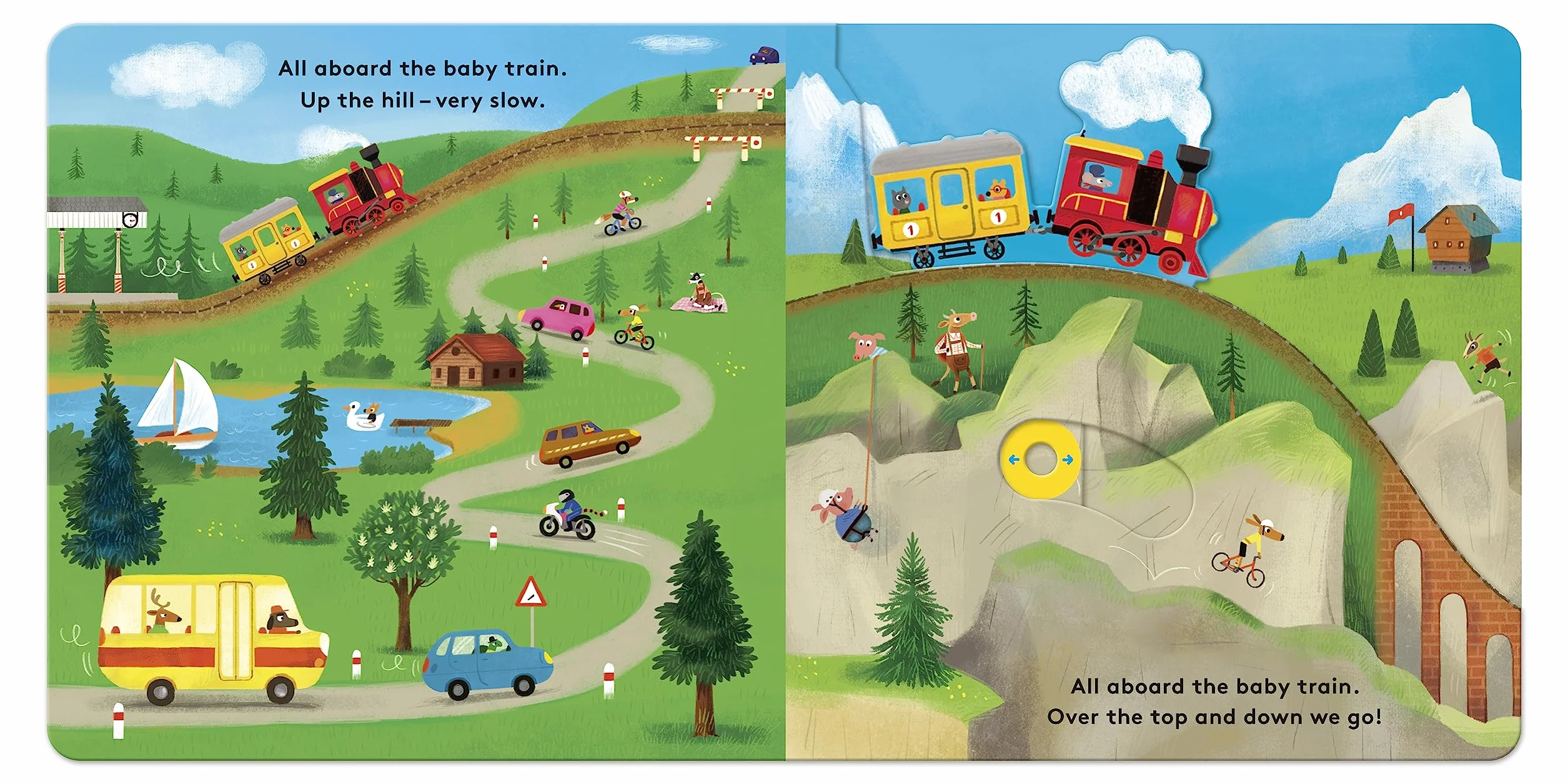 Baby on Board: Train: A Push, Pull, Slide Tab Book