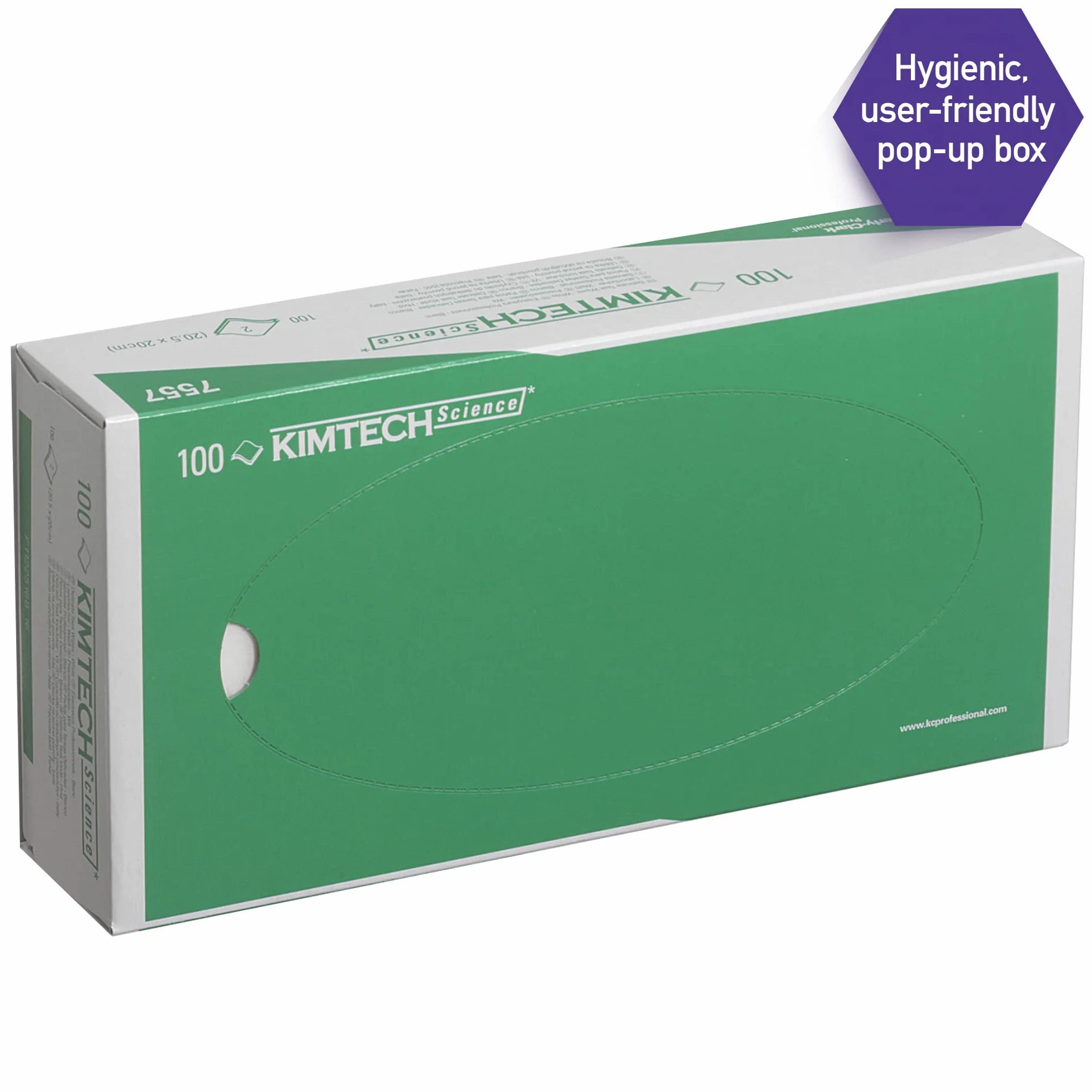Ścierki Kimtech Science Precision 7557 — 24 kartony x 100 arkuszy, 2-warstwowe, białe