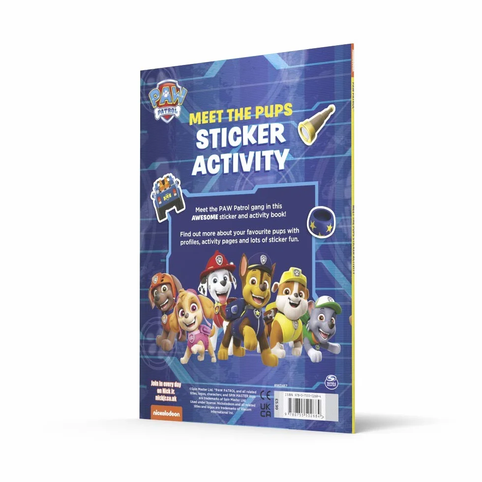 Paw Patrol: Meet the Pups Sticker Activity: With over 50 BIG stickers! A fun illustrated sticker book for children aged 3, 4, 5 based on the Nickelodeon TV Series