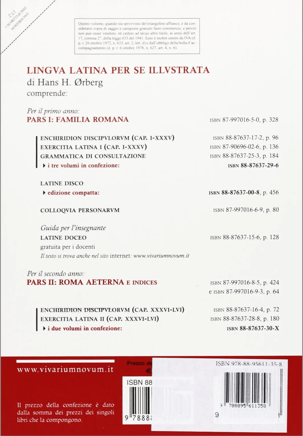 Lingua latina per se illustrata. Enchiridion discipvlorvm. Per i Licei e gli Ist. magistrali. Cap. I-XXXV (Vol. 1)