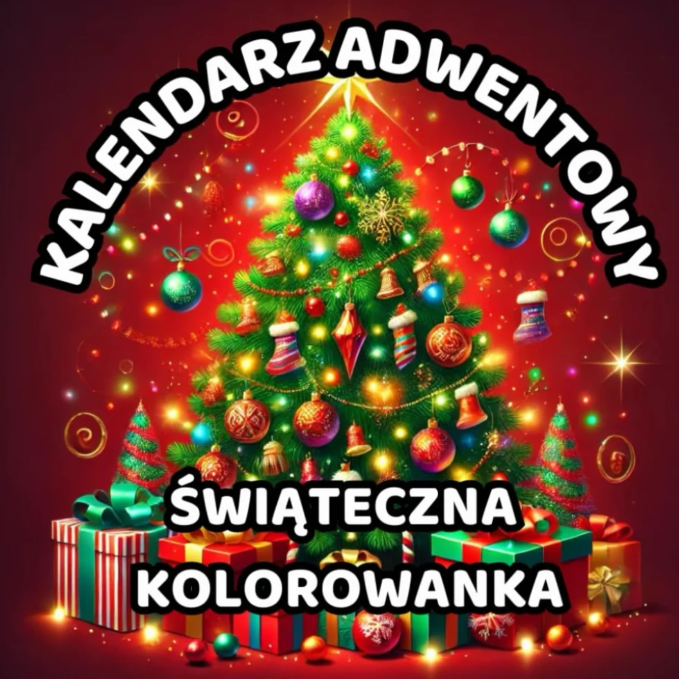 Kalendarz adwentowy - świąteczna kolorowanka. Odliczaj do świąt z tymi uroczymi obrazkami!: 24 proste grafiki, po jednej na każdy dzień adwentu. Umil sobie oczekiwanie na święta!