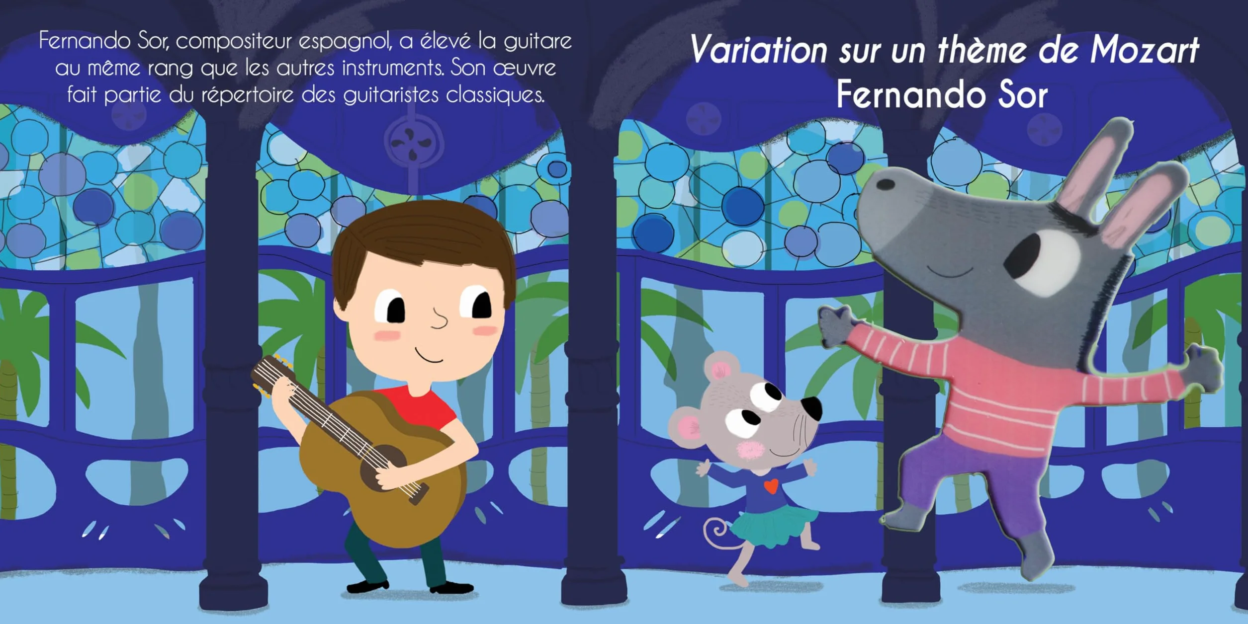 Promenade musicale à la guitare: Livre sonore bébé à toucher dès 6 mois avec grandes piles AAA alcalines incluses