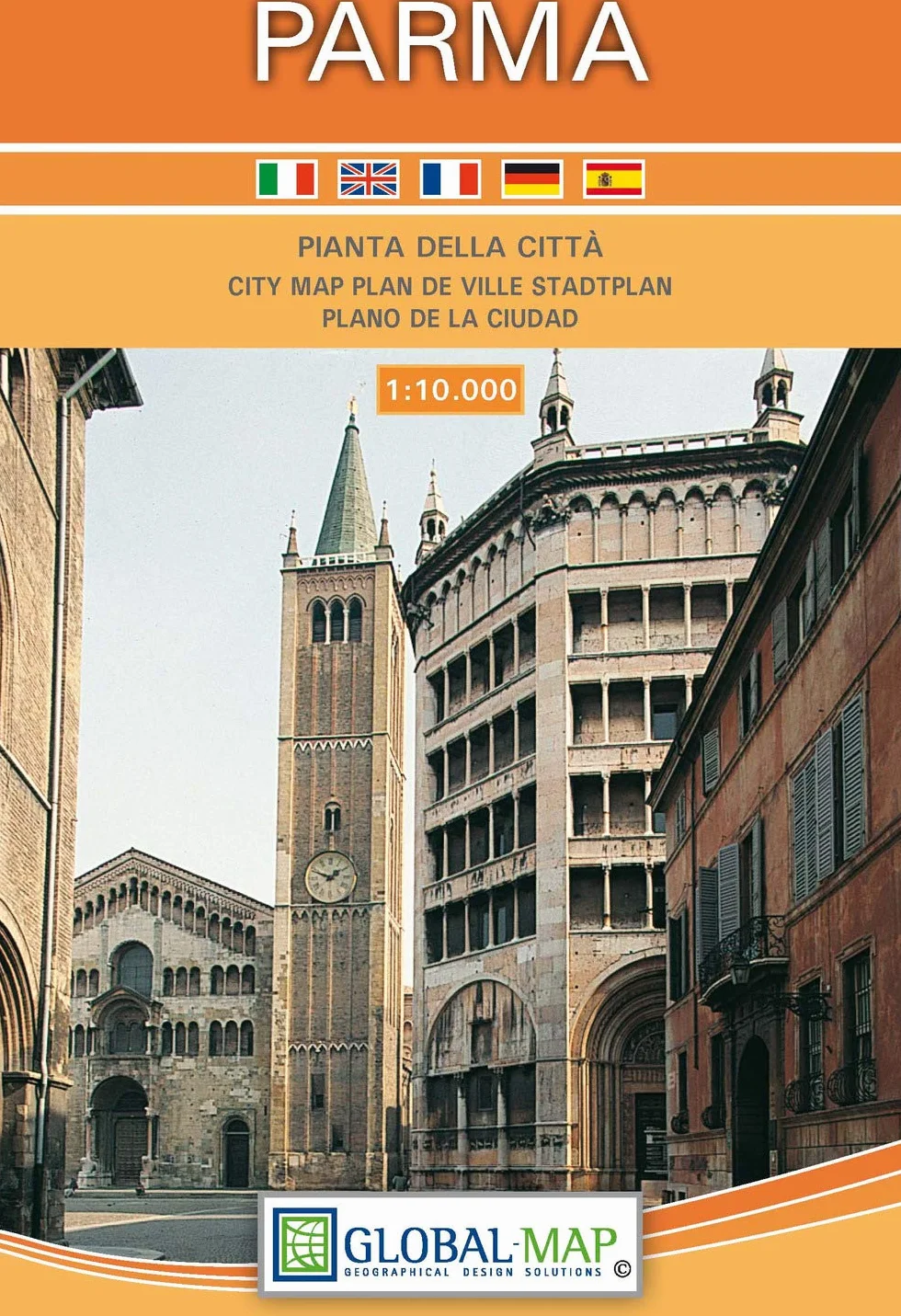Parma. Pianta della città 1:10.000. Ediz. italiana, inglese, francese, tedesca e spagnola