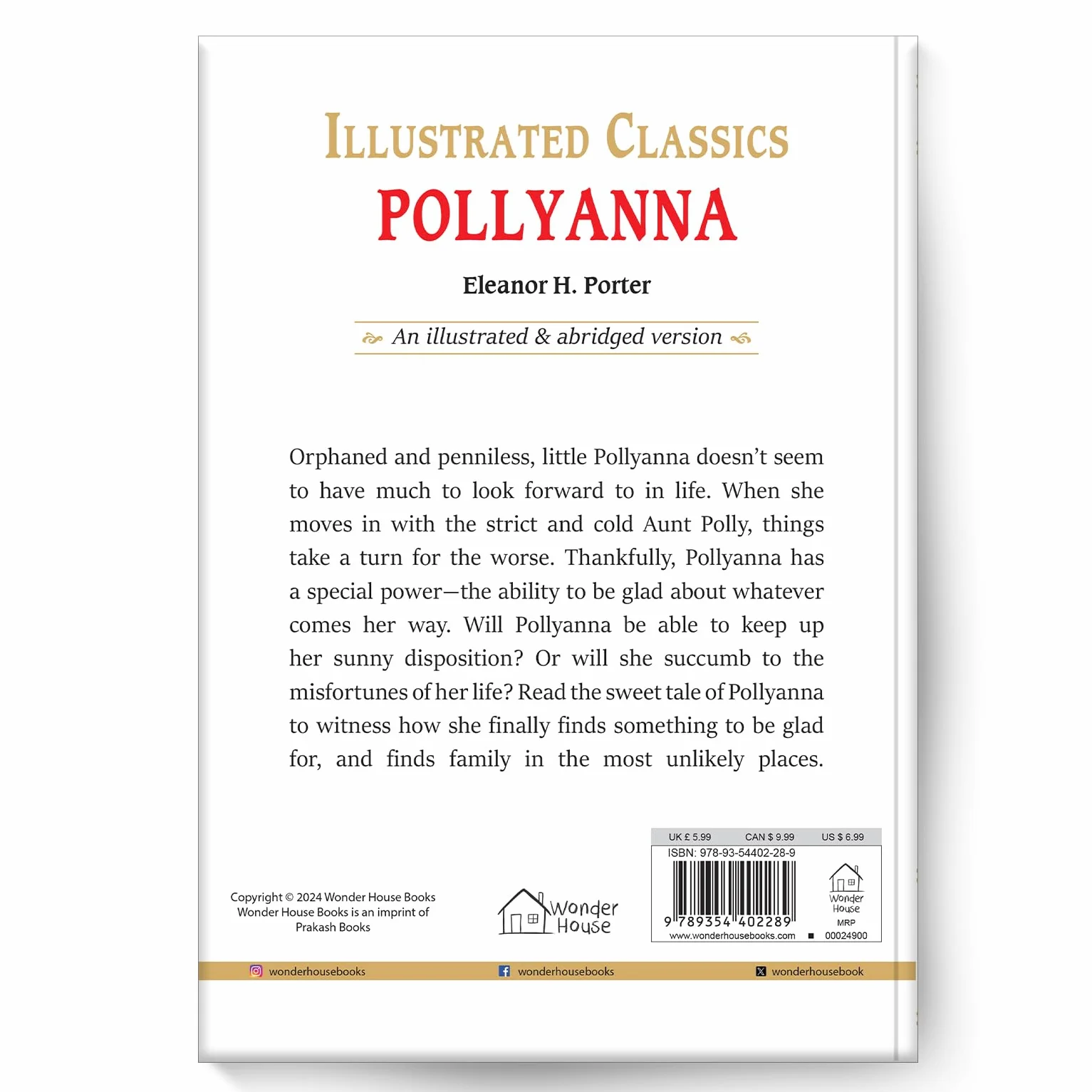 Pollyanna: Illustrated Abridged Children Classics English Novel with Review Questions (Hardback)