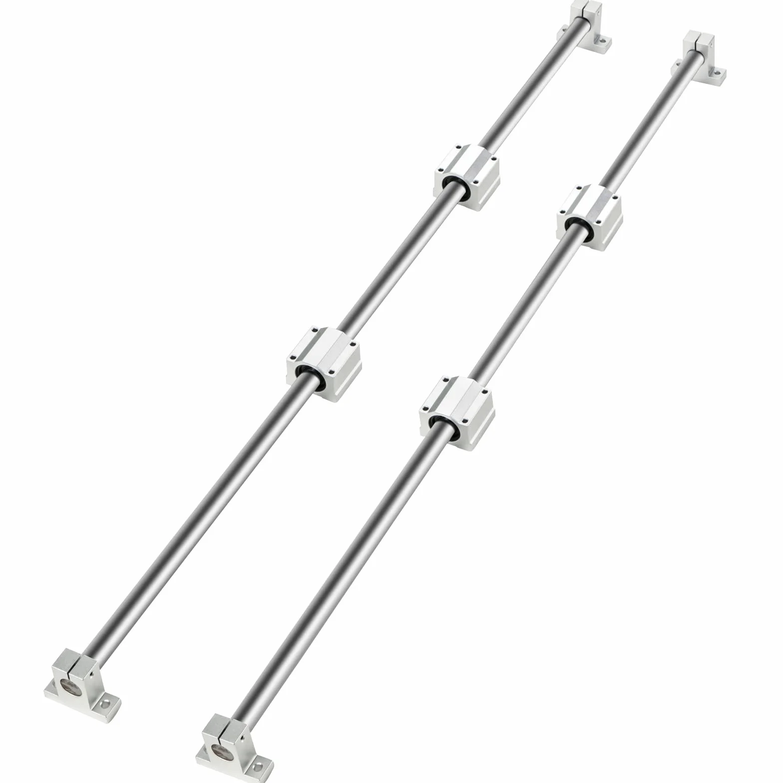 VEVOR Zestaw szyn liniowych SFC20 1200 mm, 2 szyny liniowe 39,4"/1000 mm SFC20, 4 bloki przesuwne SC20, 4 x szyny liniowe i zestaw łożysk do maszyn