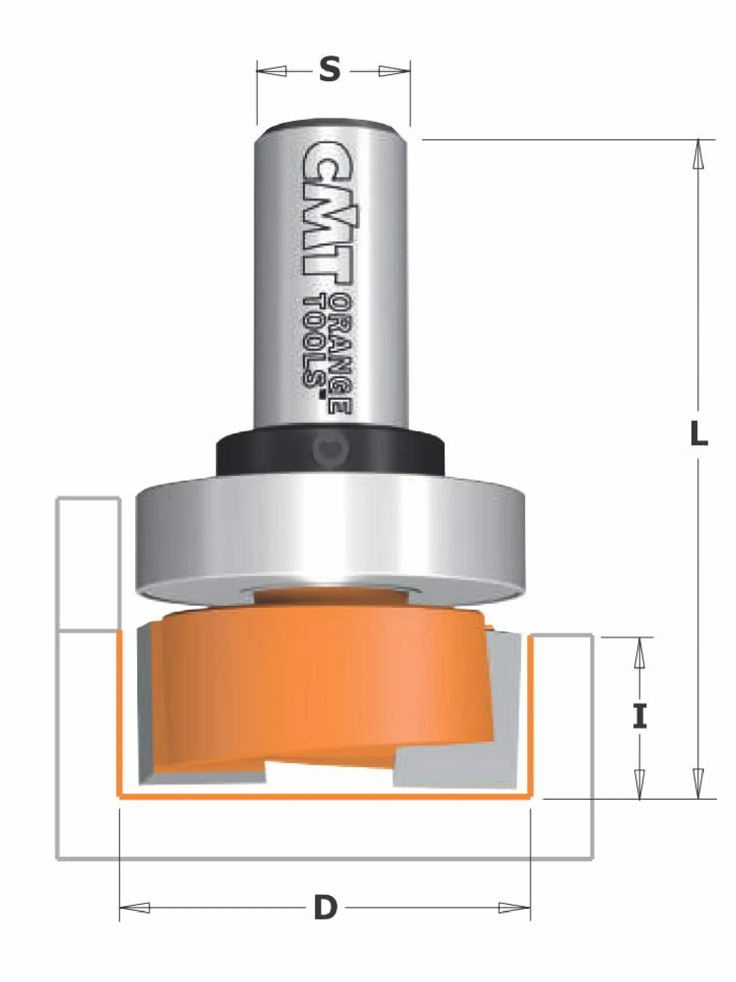 CMT Orange Tools 901.627.11 – truskawka do frezarek HM S 12 D 12,7 x 19
