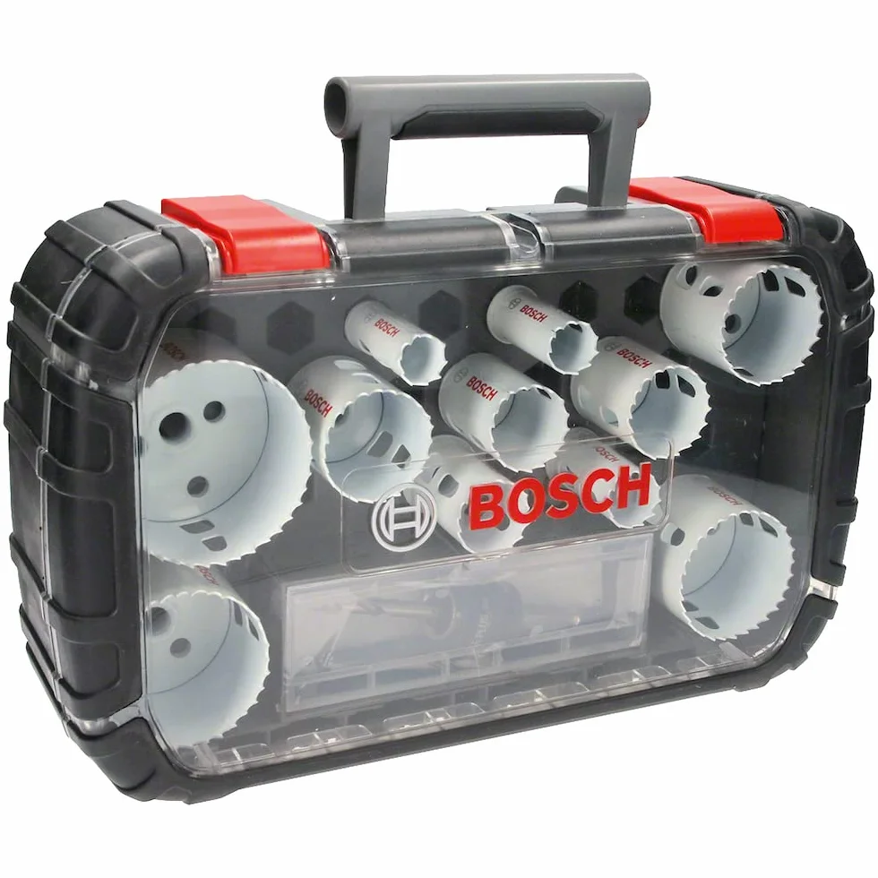 Bosch Professional 14-częściowy Zestaw Otwornic Progressor for Wood & Metal Universal Set (Ø 20-76 mm, Akcesoriów Wiertarek)