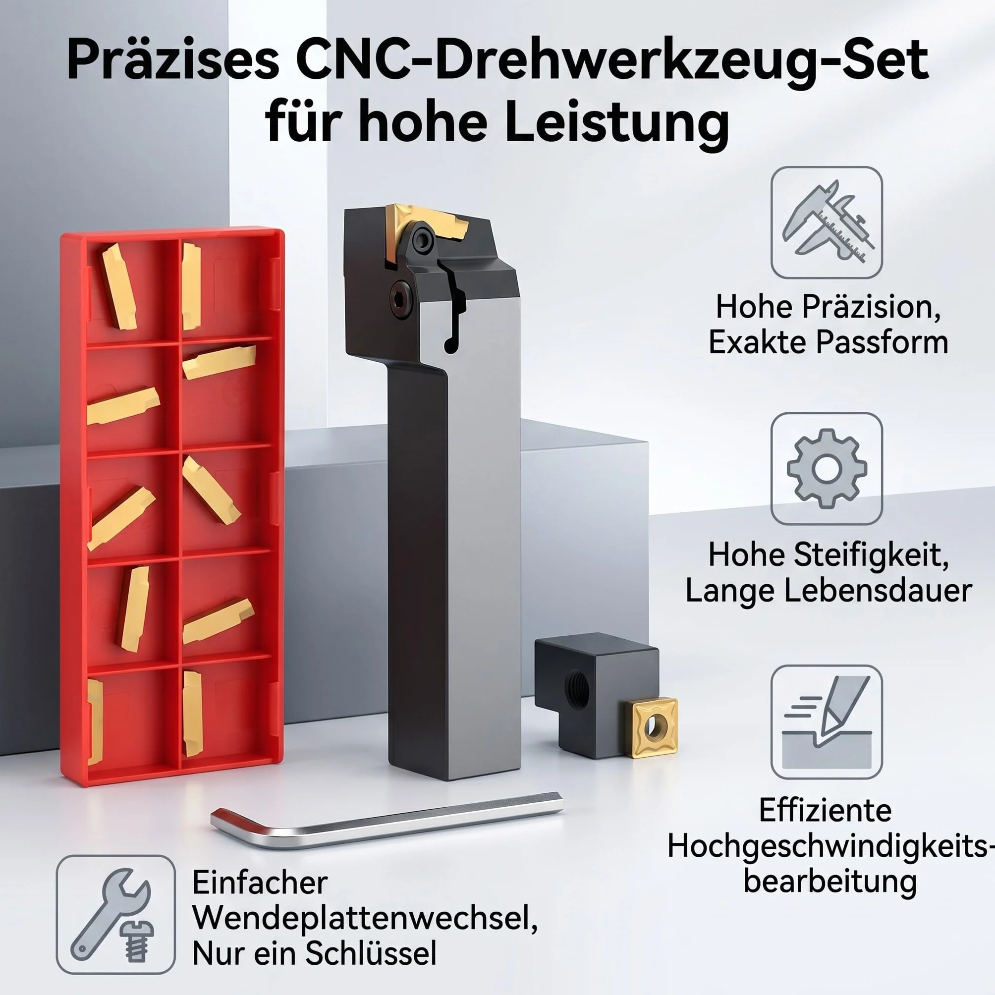 MGEHR1616-2 100mm Uchwyt na Narzędzia Tokarskie do Tokarki CNC, Narzędzie do Przecinania Tokarki Metalowej Uchwyt na Narzędzia Tokarskie do Tokarki CNC + 10 szt. Płytek MGMN200-G